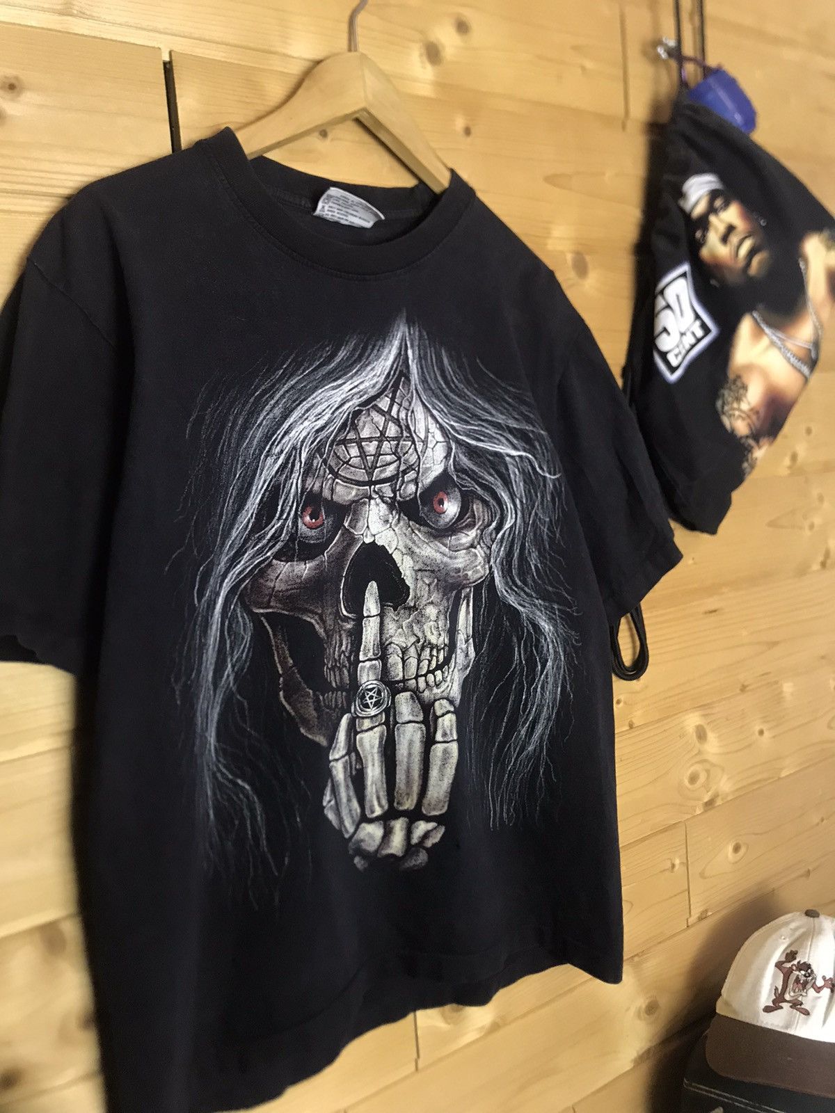 Vintage Vintage Skeleton single stitch shirt Size US L / EU 52-54 / 3 - 3 Thumbnail