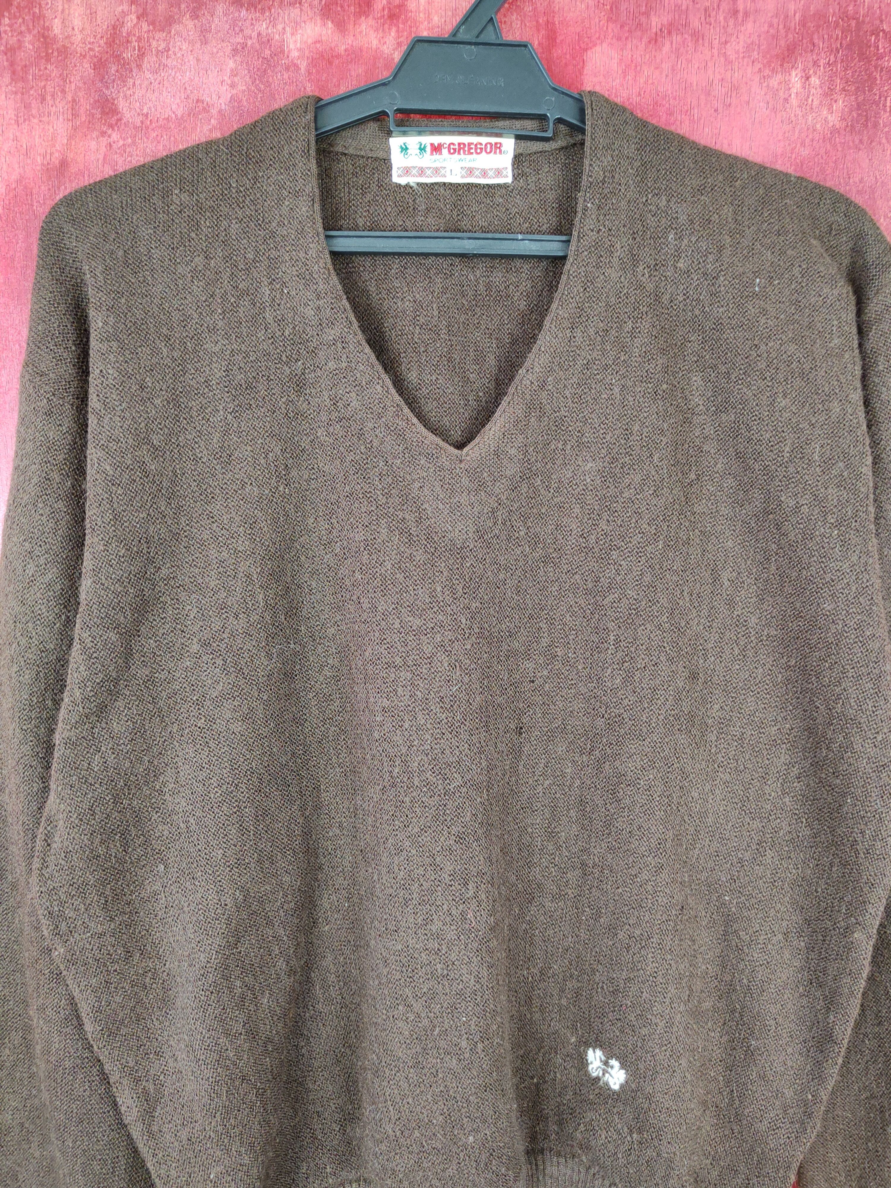 McGregor McGregor® Dark Brown vintage sweatshirt Knitwear #5231 Size US L / EU 52-54 / 3 - 2 Thumbnail