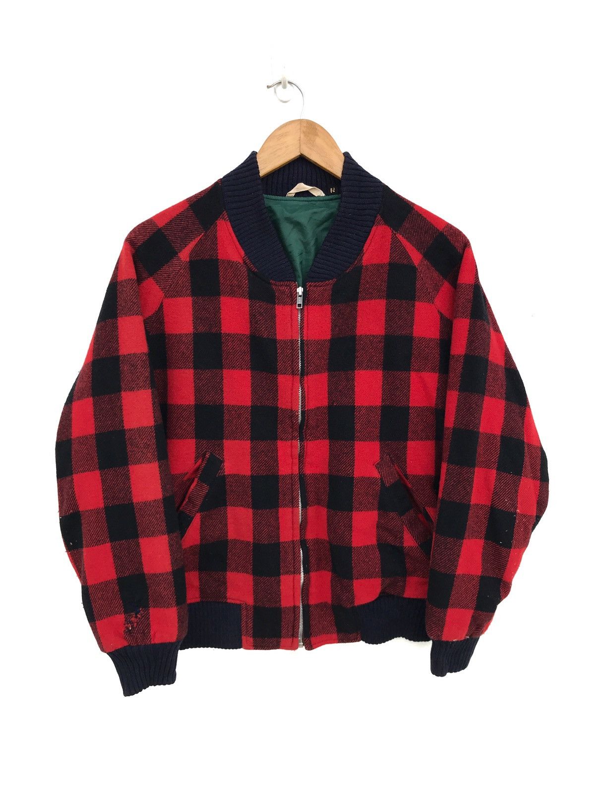Japanese Brand Japanese Brand Tartan Wool Checkered Zipper Jacket Size US S / EU 44-46 / 1 - 1 Thumbnail