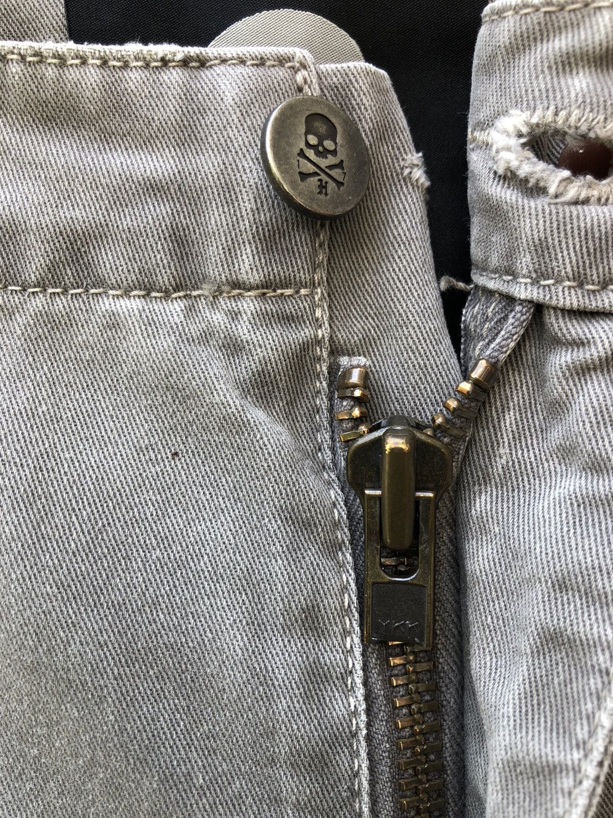 HYDROGEN Vintage Hydrogen 73000 Cargo Skull Sun Faded Trouser Pant Size US 31 - 13 Thumbnail