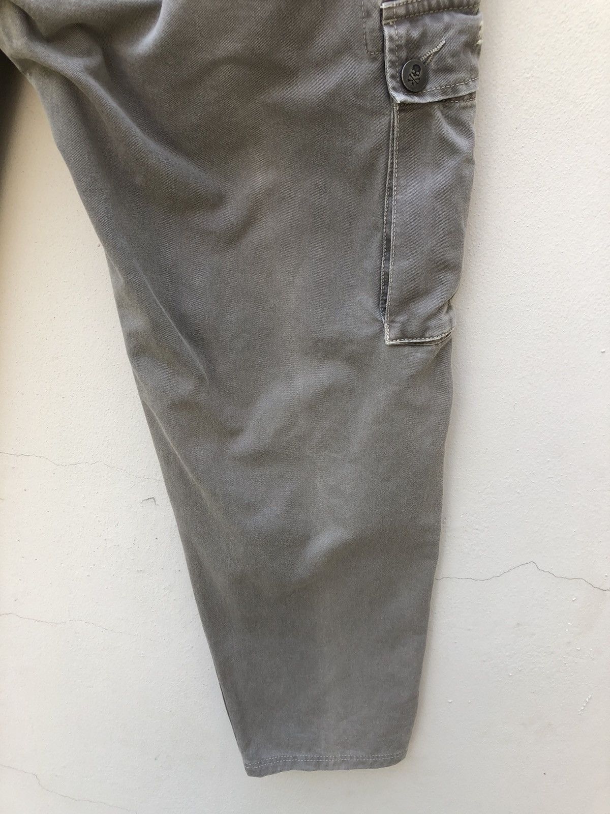 HYDROGEN Vintage Hydrogen 73000 Cargo Skull Sun Faded Trouser Pant Size US 31 - 17 Thumbnail