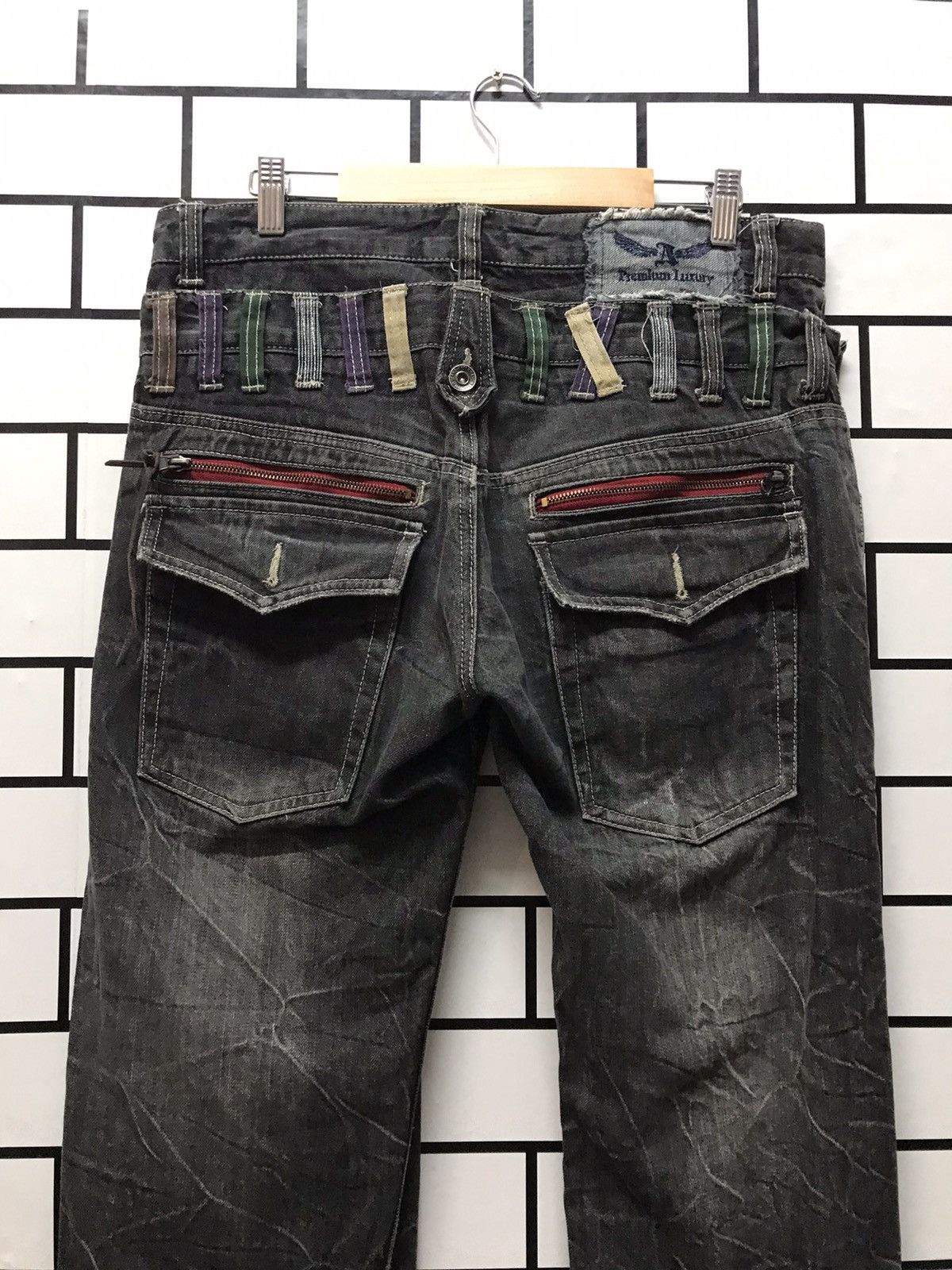 Japanese Brand Japan Brand Antfui Double Waist Distressed Denim Size US 33 - 4 Thumbnail