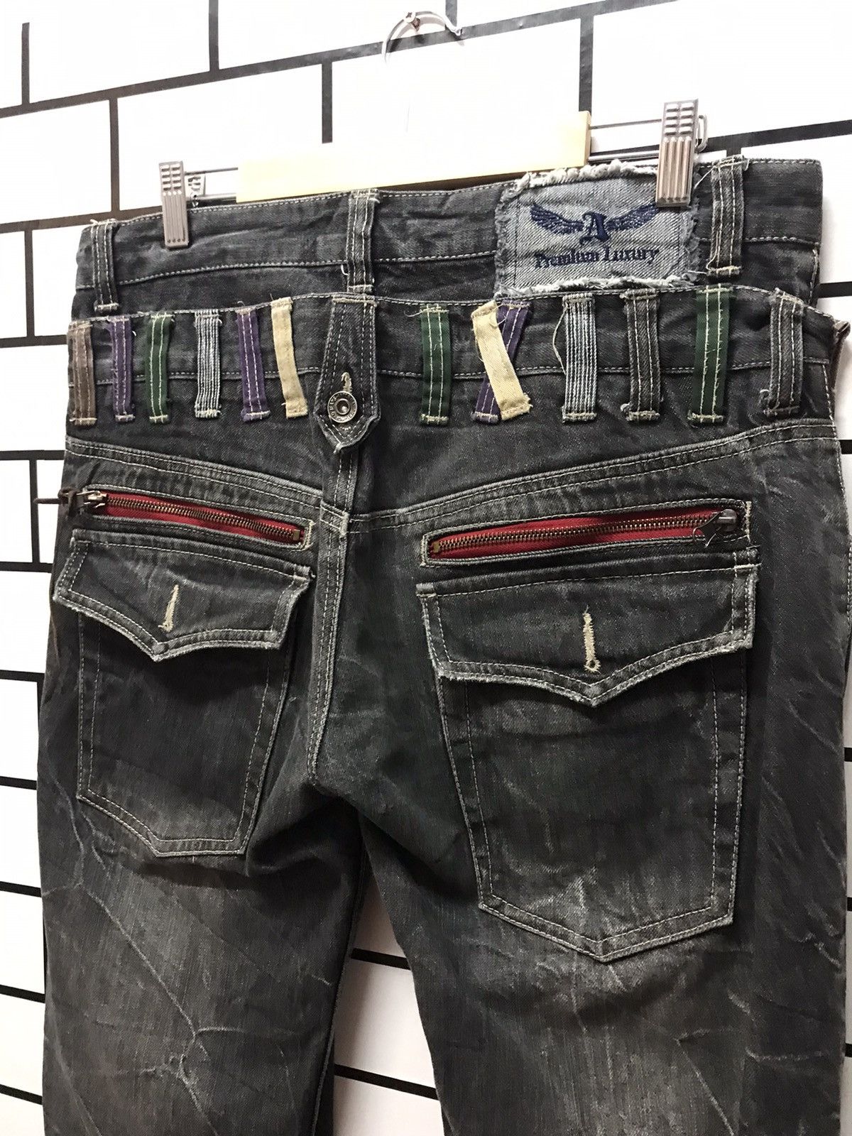 Japanese Brand Japan Brand Antfui Double Waist Distressed Denim Size US 33 - 11 Thumbnail