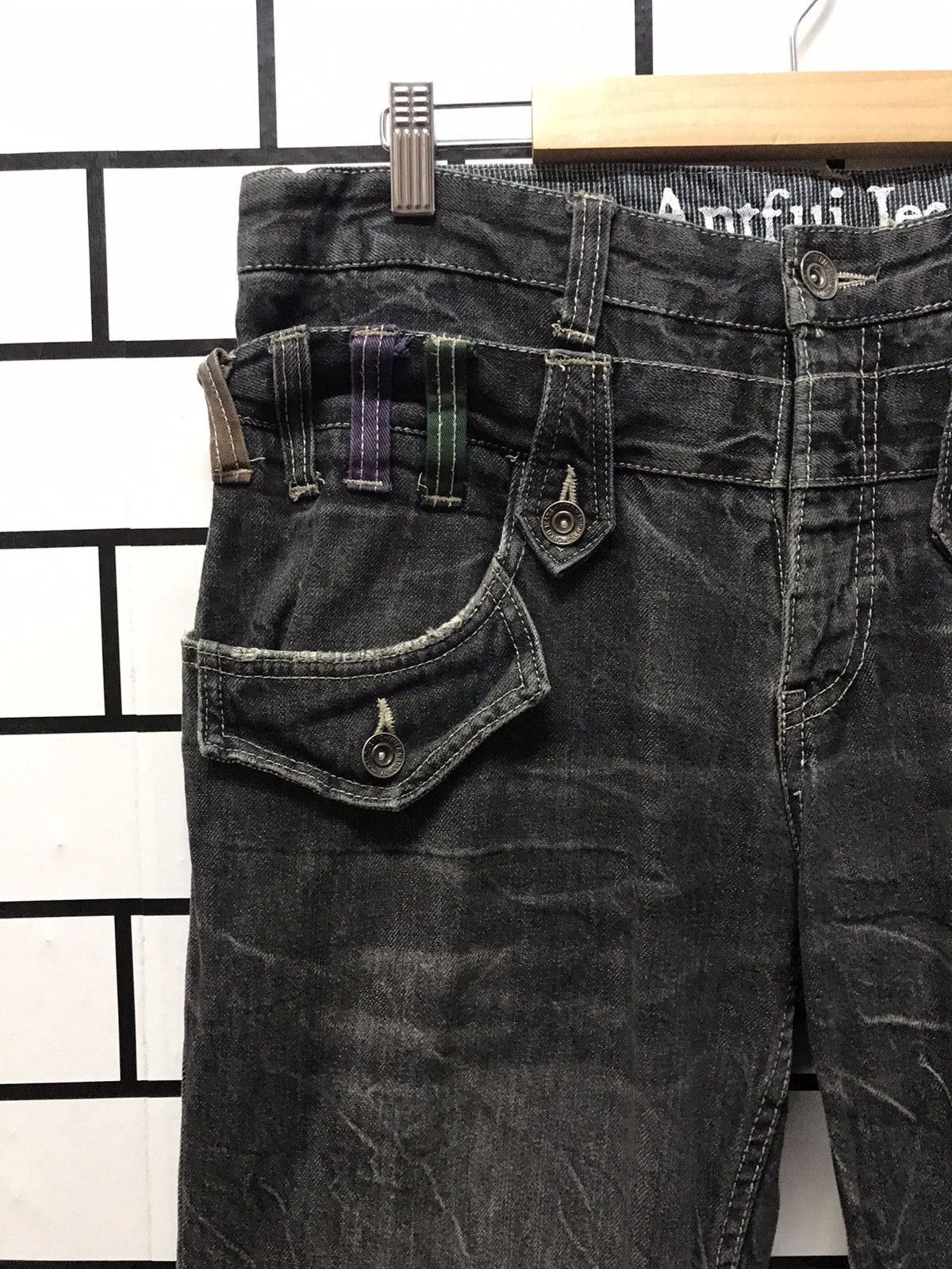 Japanese Brand Japan Brand Antfui Double Waist Distressed Denim Size US 33 - 8 Thumbnail