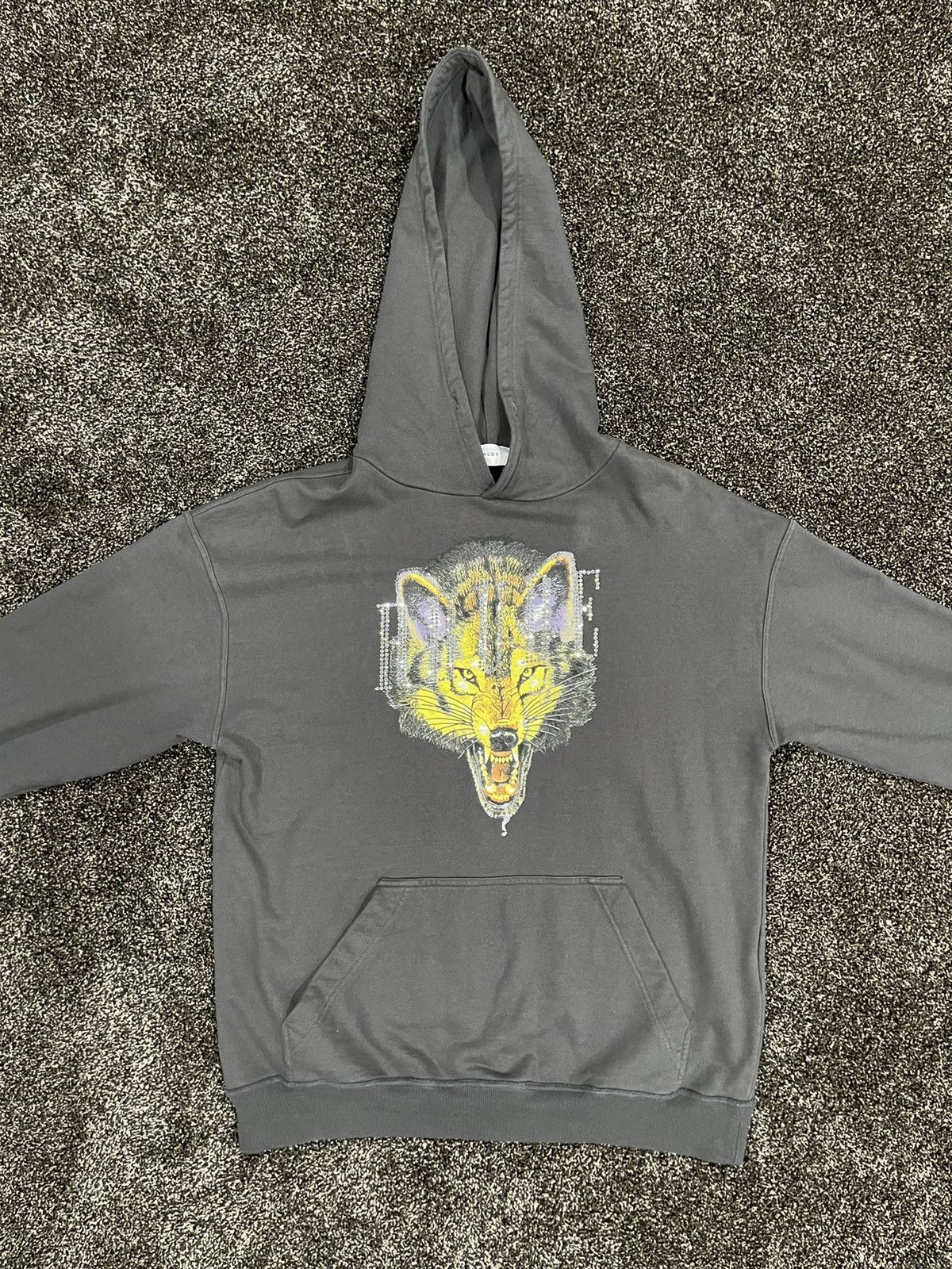 Rhude × Swarovski Rhude Swarovski Wolf Vintage Wash Hoodie Barneys Exclusive Size US L / EU 52-54 / 3 - 5 Thumbnail