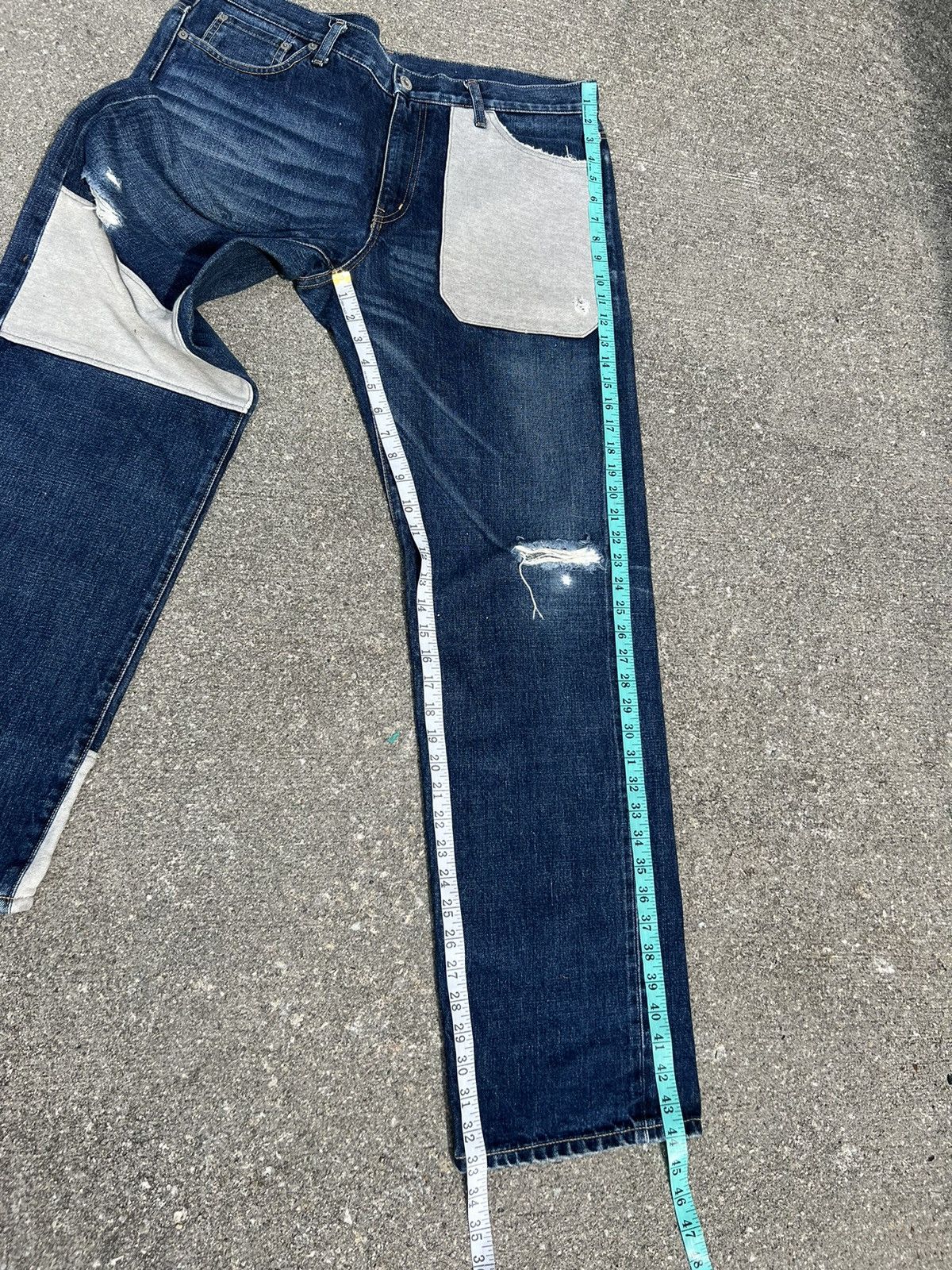 WHIZ LIMITED Whiz Limited Japan Distressed Hybrid Selvedge Baggy Denim Size US 36 / EU 52 - 4 Thumbnail