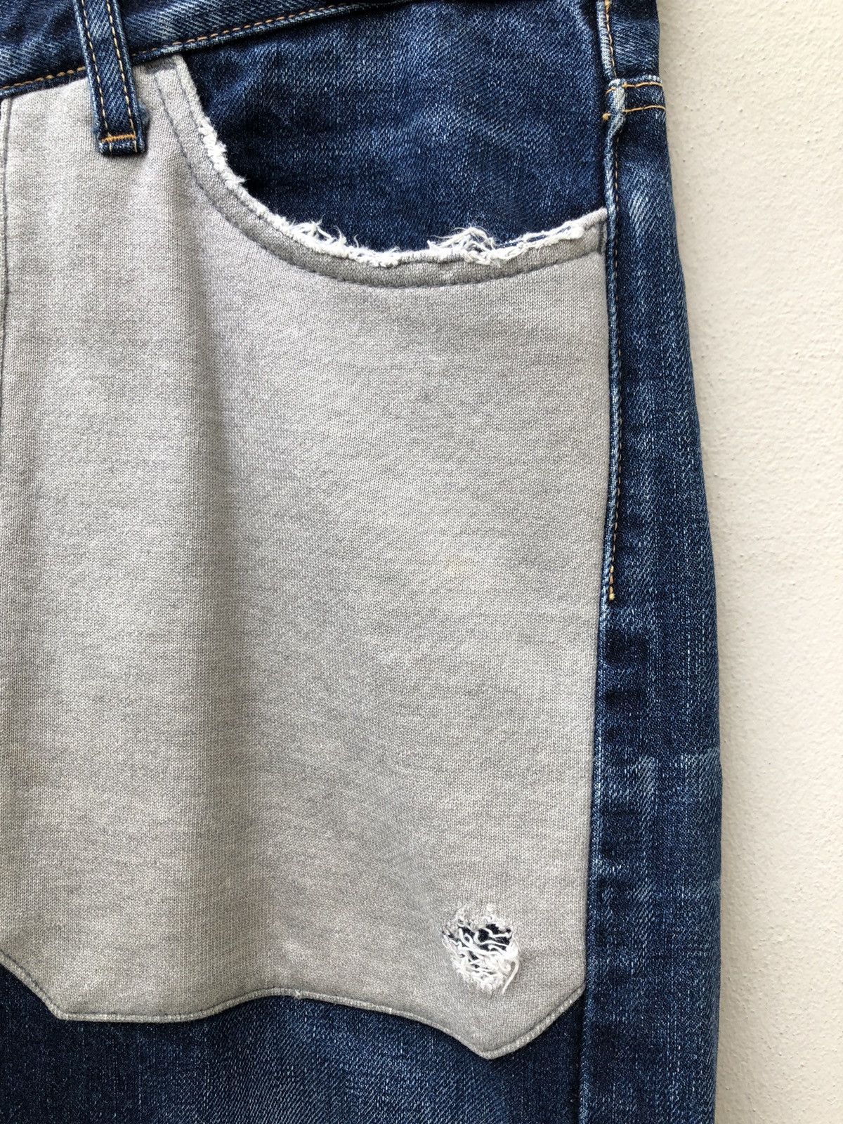 WHIZ LIMITED Whiz Limited Japan Distressed Hybrid Selvedge Baggy Denim Size US 36 / EU 52 - 8 Thumbnail