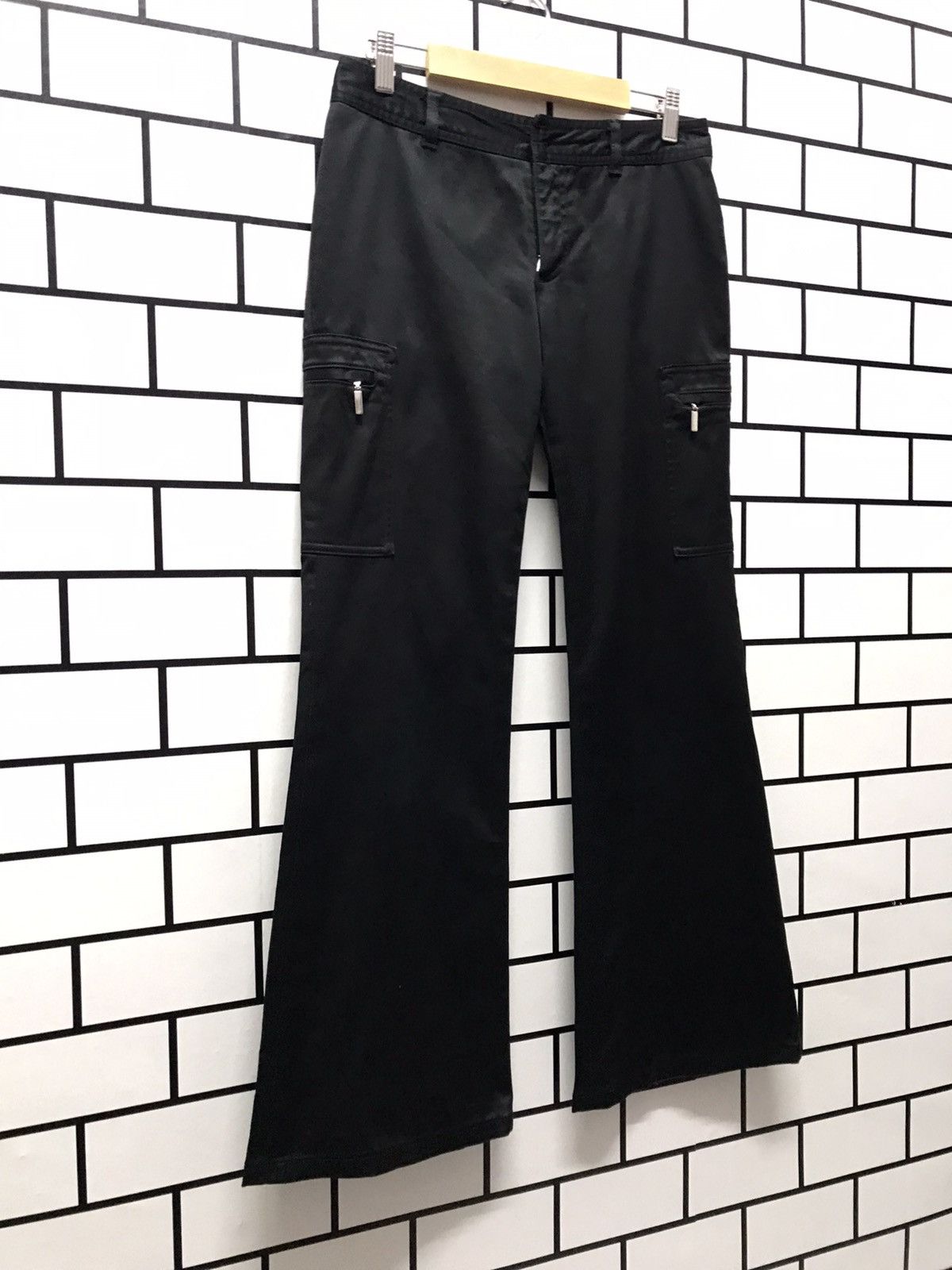 Designer × Japanese Brand × Michel Klein Michael Klein Paris Cargos Flare Pants Size US 29 - 4 Thumbnail