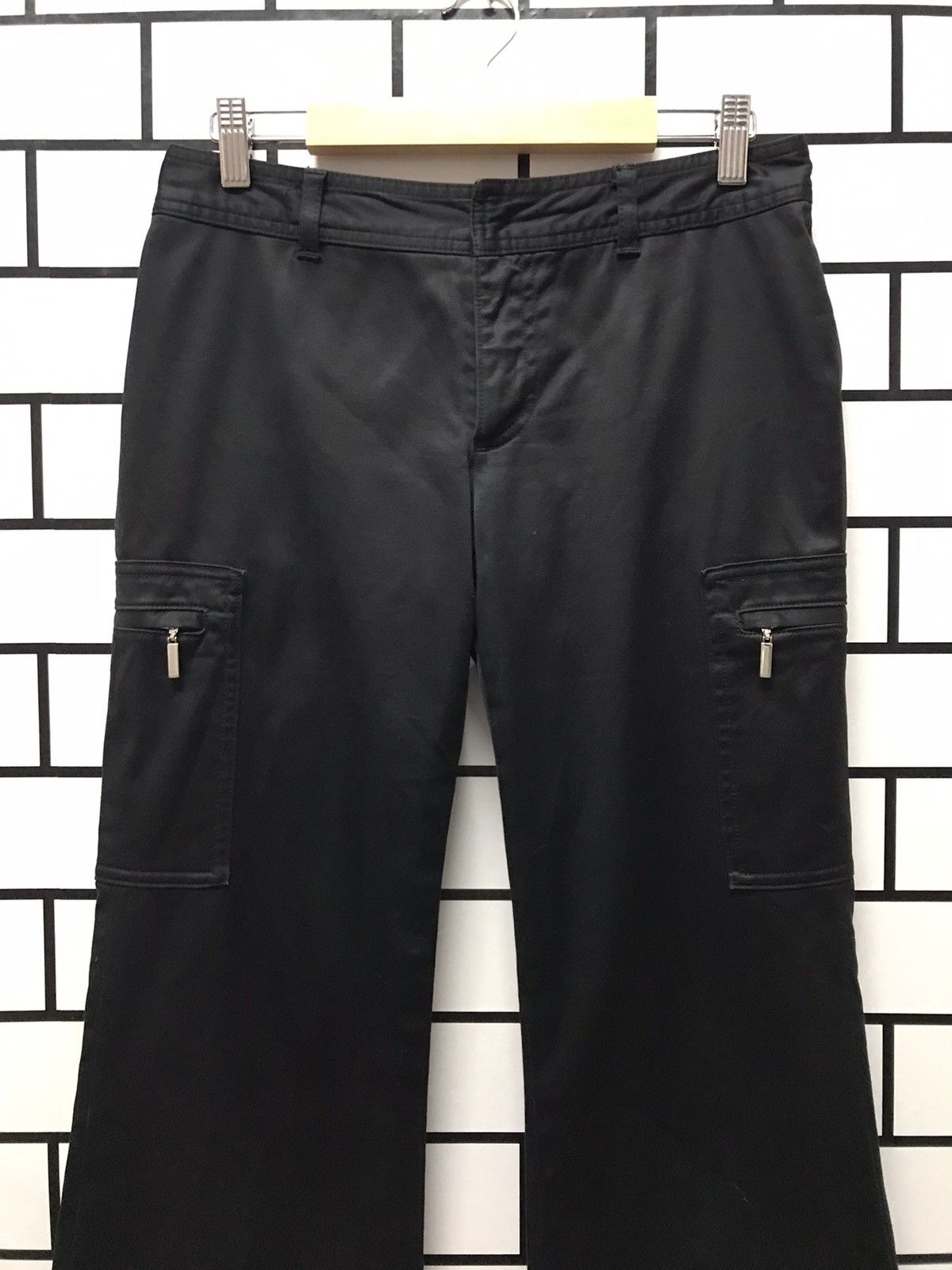 Designer × Japanese Brand × Michel Klein Michael Klein Paris Cargos Flare Pants Size US 29 - 5 Thumbnail
