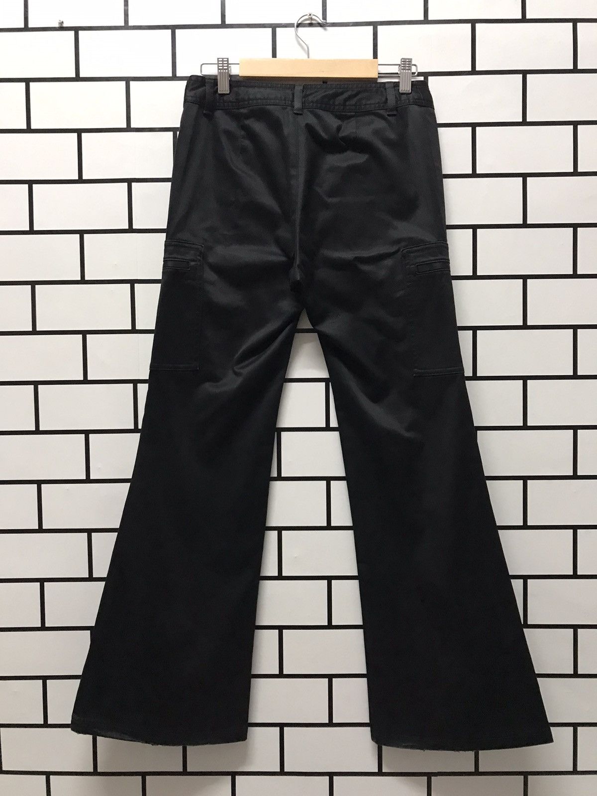 Designer × Japanese Brand × Michel Klein Michael Klein Paris Cargos Flare Pants Size US 29 - 2 Thumbnail