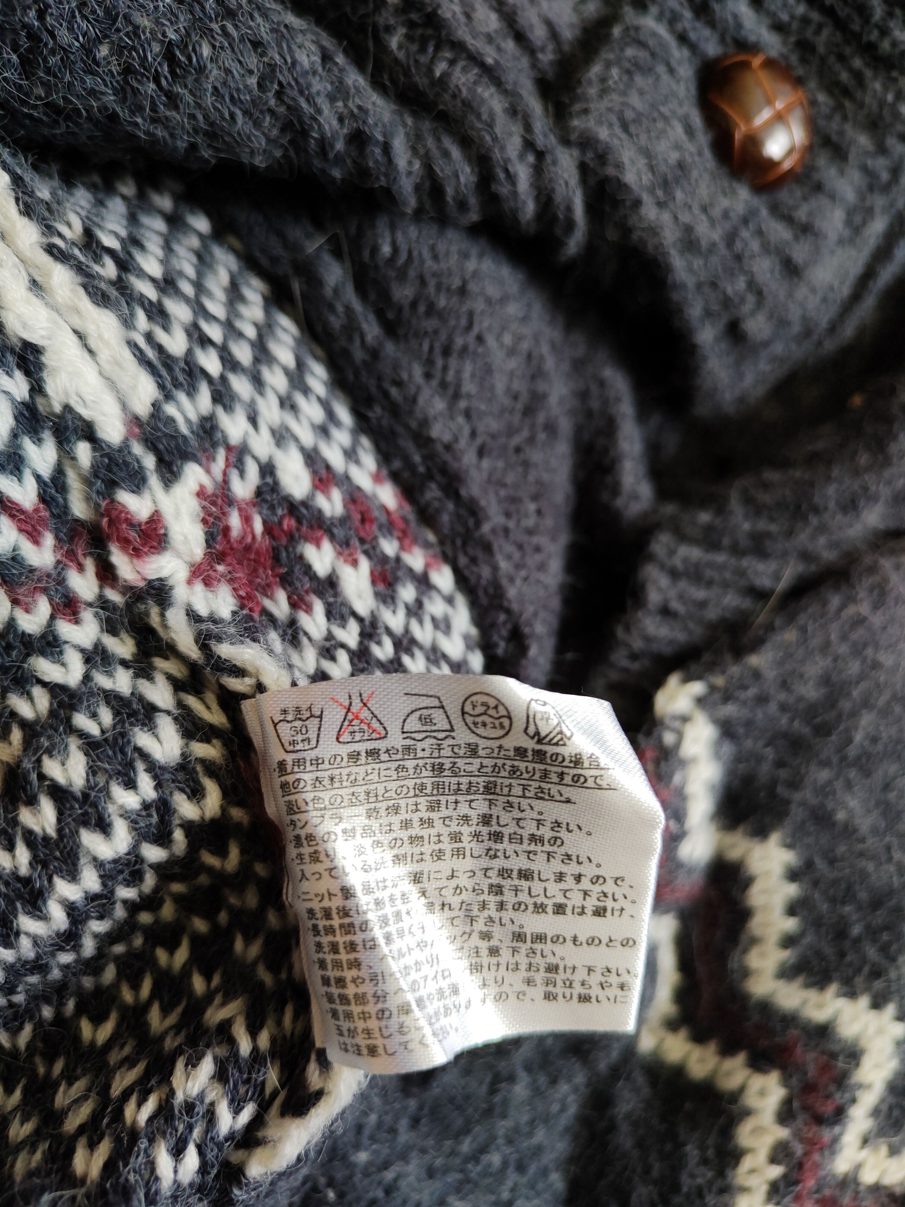 Japanese Brand Underwraps Gray navajo cardigan Knitwear #5236 Size M / US 6-8 / IT 42-44 - 10 Thumbnail
