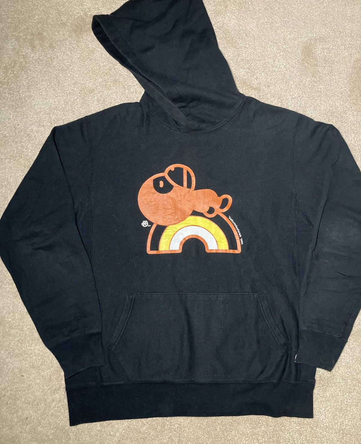Bape 2004 Bape Baby Milo Sleeping Rainbow Black Hooded Nigo OG Size US M / EU 48-50 / 2 - 2 Thumbnail