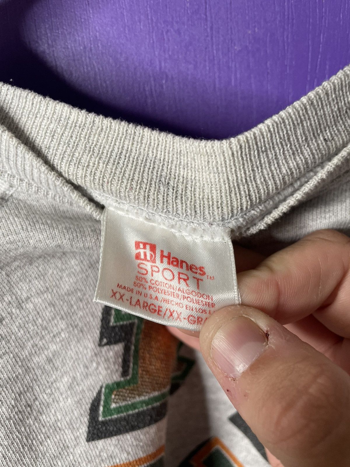 Vintage Vintage Miami Hurricanes big spell out sweatshirt Size US XL / EU 56 / 4 - 4 Thumbnail