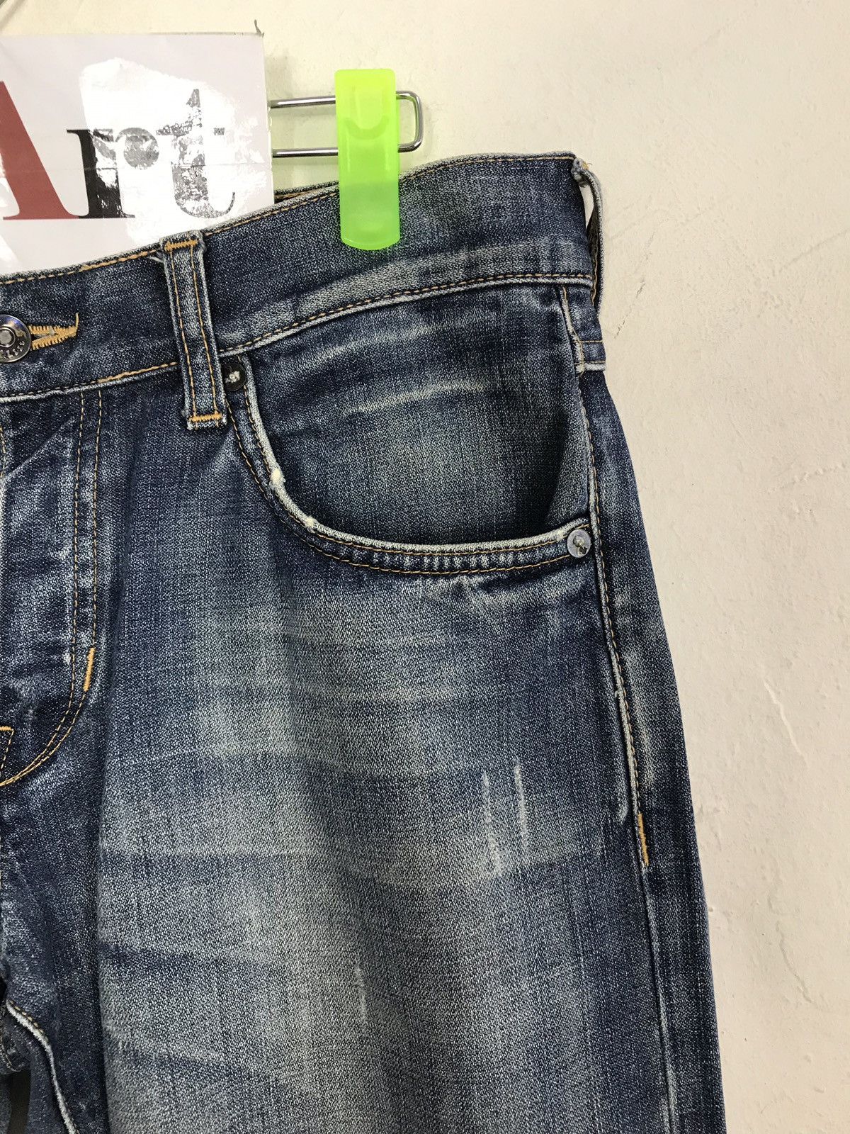 Japanese Brand × Vintage Vintage Drain Skinny Distressed Denim Jeans Size US 32 / EU 48 - 5 Thumbnail