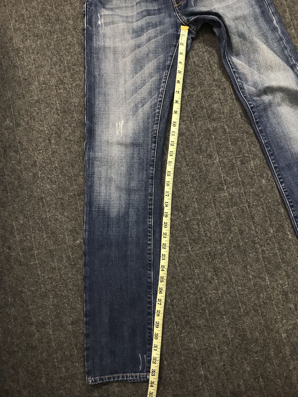 Japanese Brand × Vintage Vintage Drain Skinny Distressed Denim Jeans Size US 32 / EU 48 - 24 Thumbnail