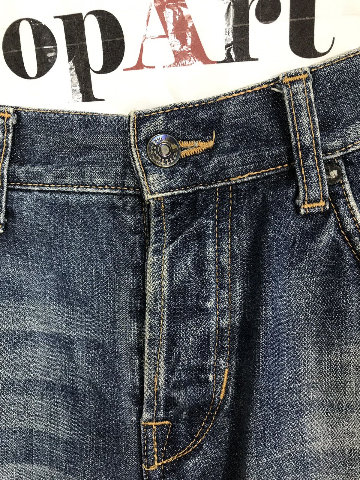 Japanese Brand × Vintage Vintage Drain Skinny Distressed Denim Jeans Size US 32 / EU 48 - 6 Thumbnail