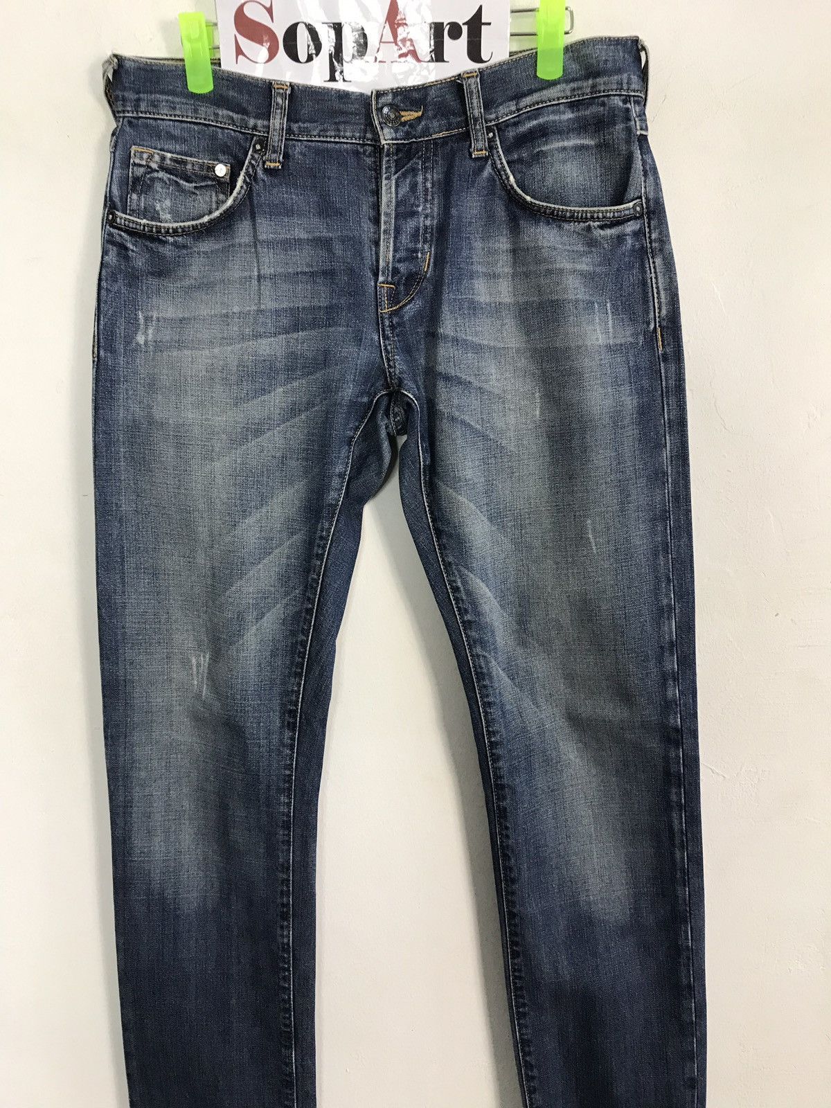 Japanese Brand × Vintage Vintage Drain Skinny Distressed Denim Jeans Size US 32 / EU 48 - 3 Thumbnail
