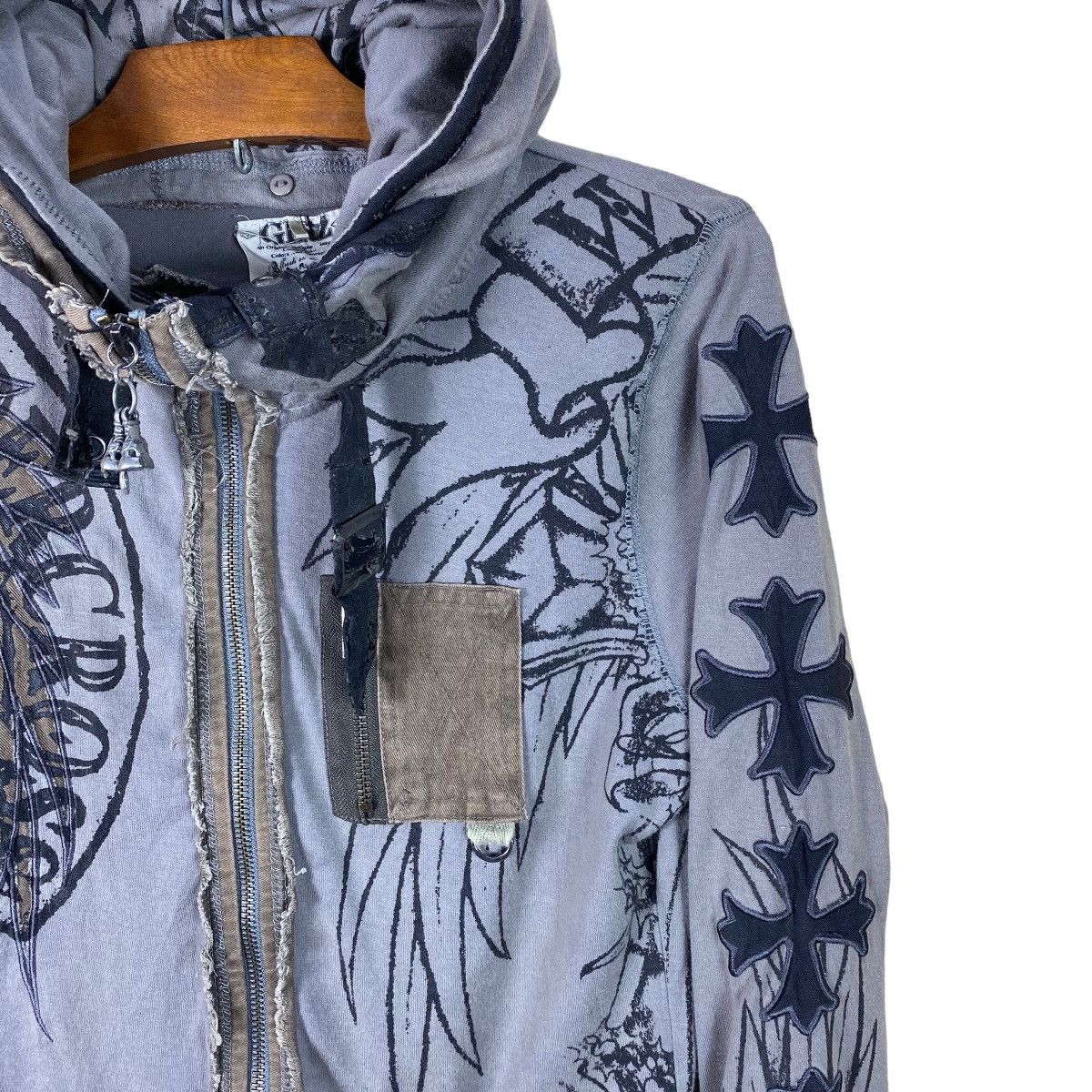 Japanese Brand × Seditionaries GHTZ PUNK STYLE CROSS HOODIE Size US S / EU 44-46 / 1 - 3 Thumbnail