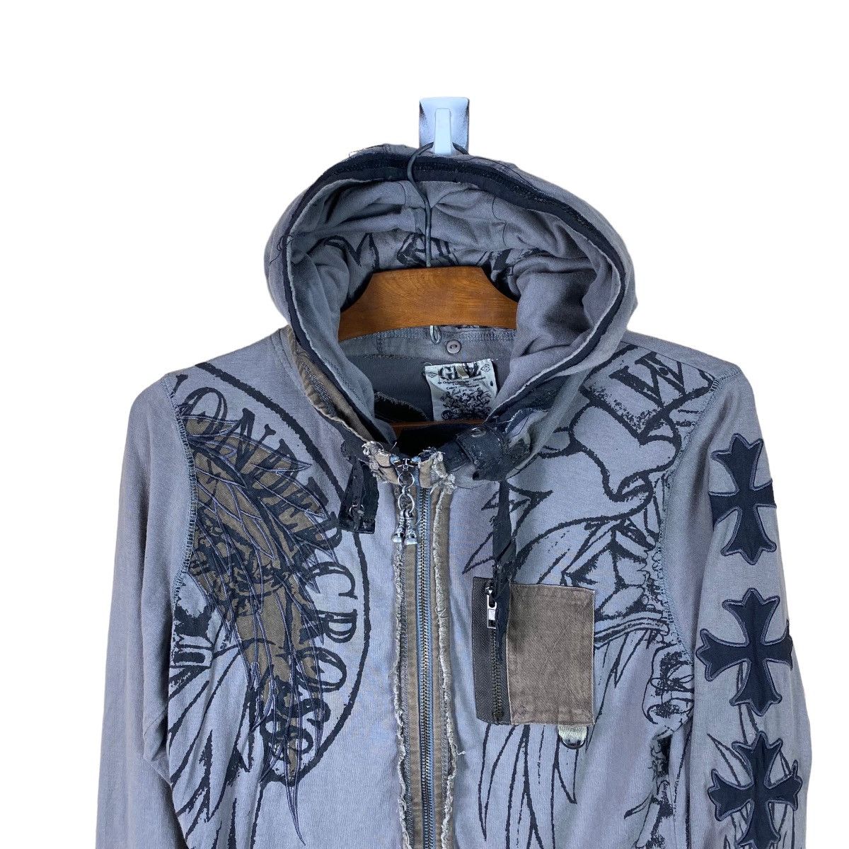 Japanese Brand × Seditionaries GHTZ PUNK STYLE CROSS HOODIE Size US S / EU 44-46 / 1 - 4 Thumbnail
