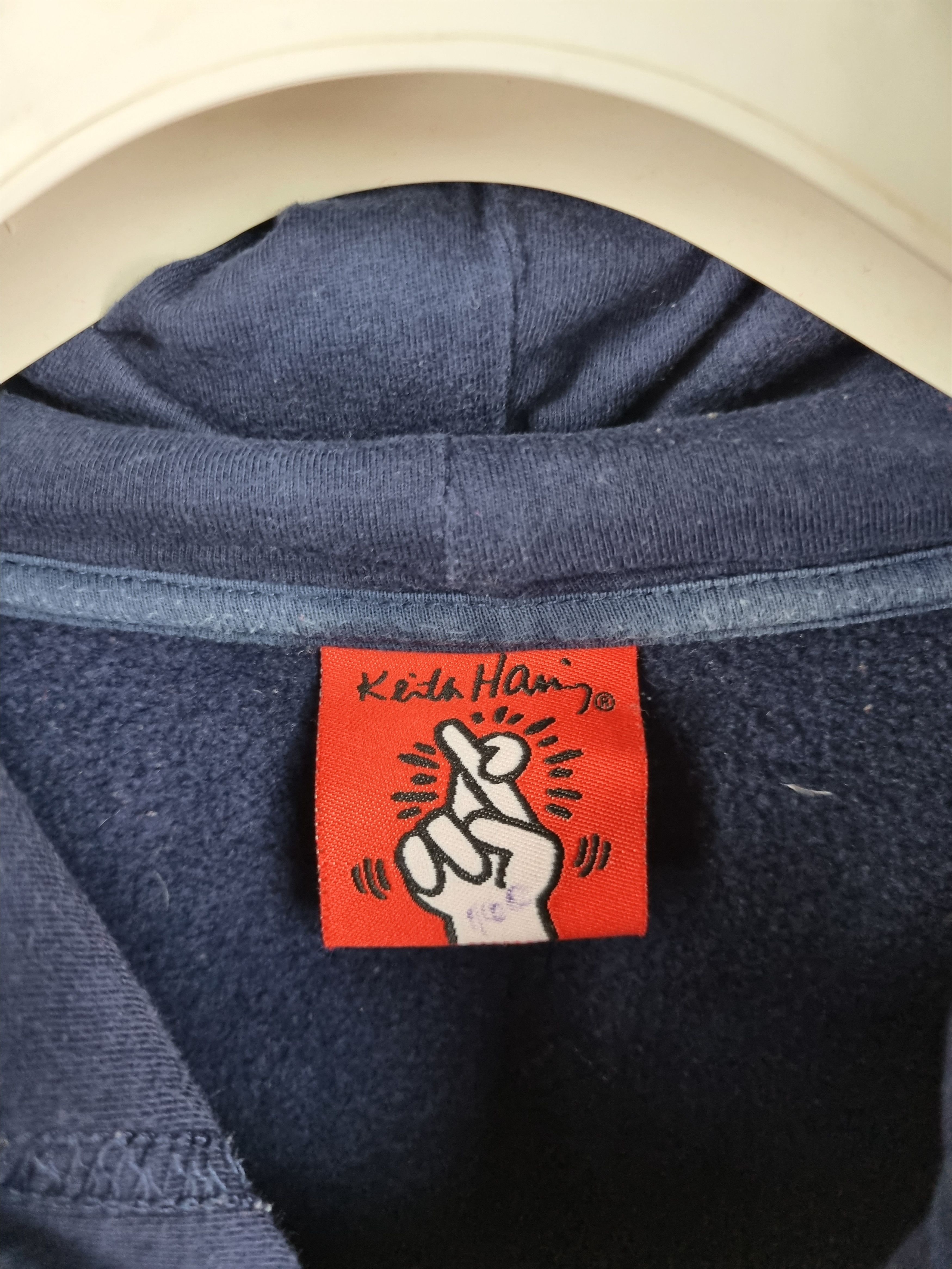 Keith Haring × Vintage 90s Vintage Keith Haring Hooded Sweatshirt Size US S / EU 44-46 / 1 - 5 Thumbnail