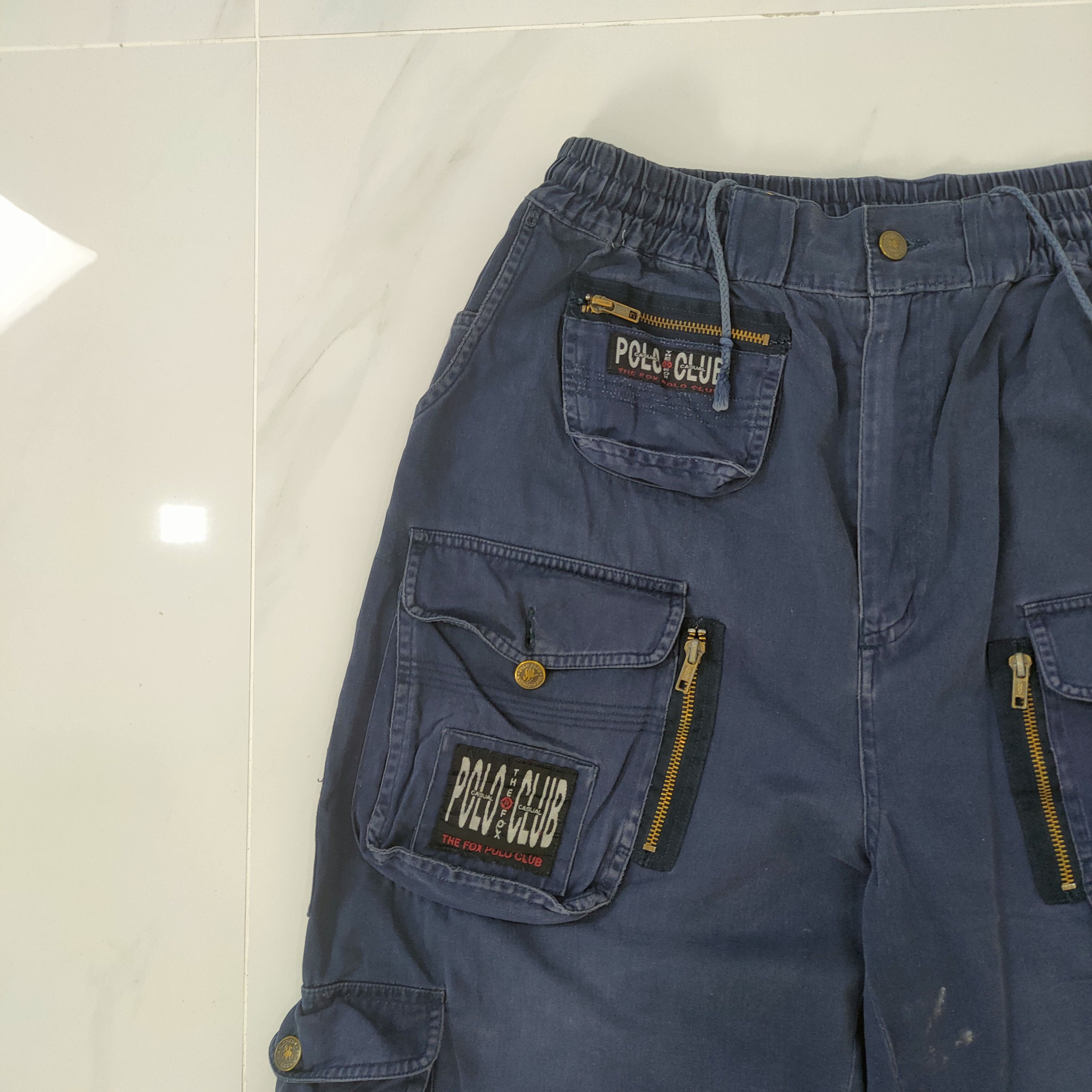 Japanese Brand × Vintage POLO CLUB SPRING WAIST FADED DISTRESSED CARGO PANTS Size US 34 / EU 50 - 4 Thumbnail