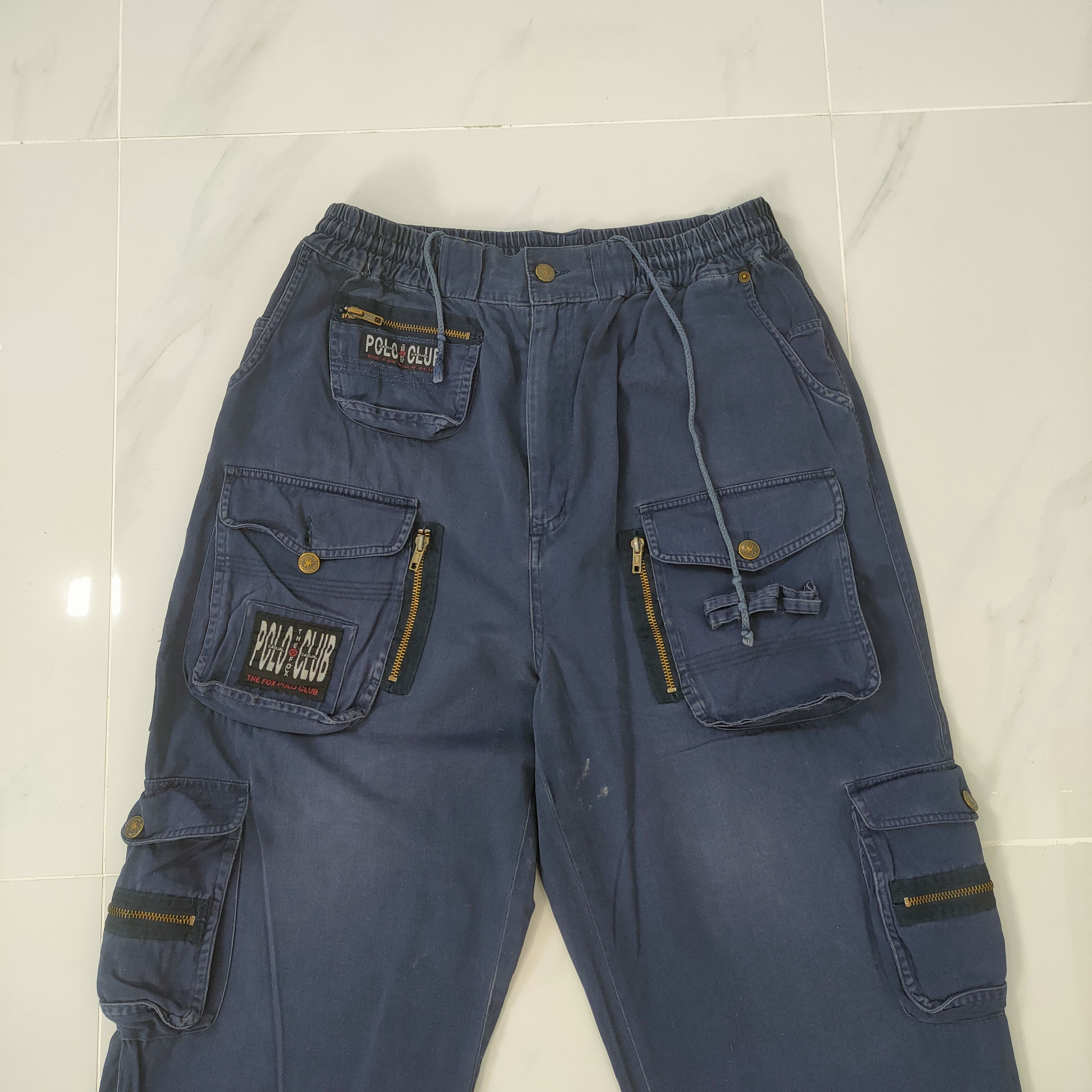Japanese Brand × Vintage POLO CLUB SPRING WAIST FADED DISTRESSED CARGO PANTS Size US 34 / EU 50 - 2 Thumbnail