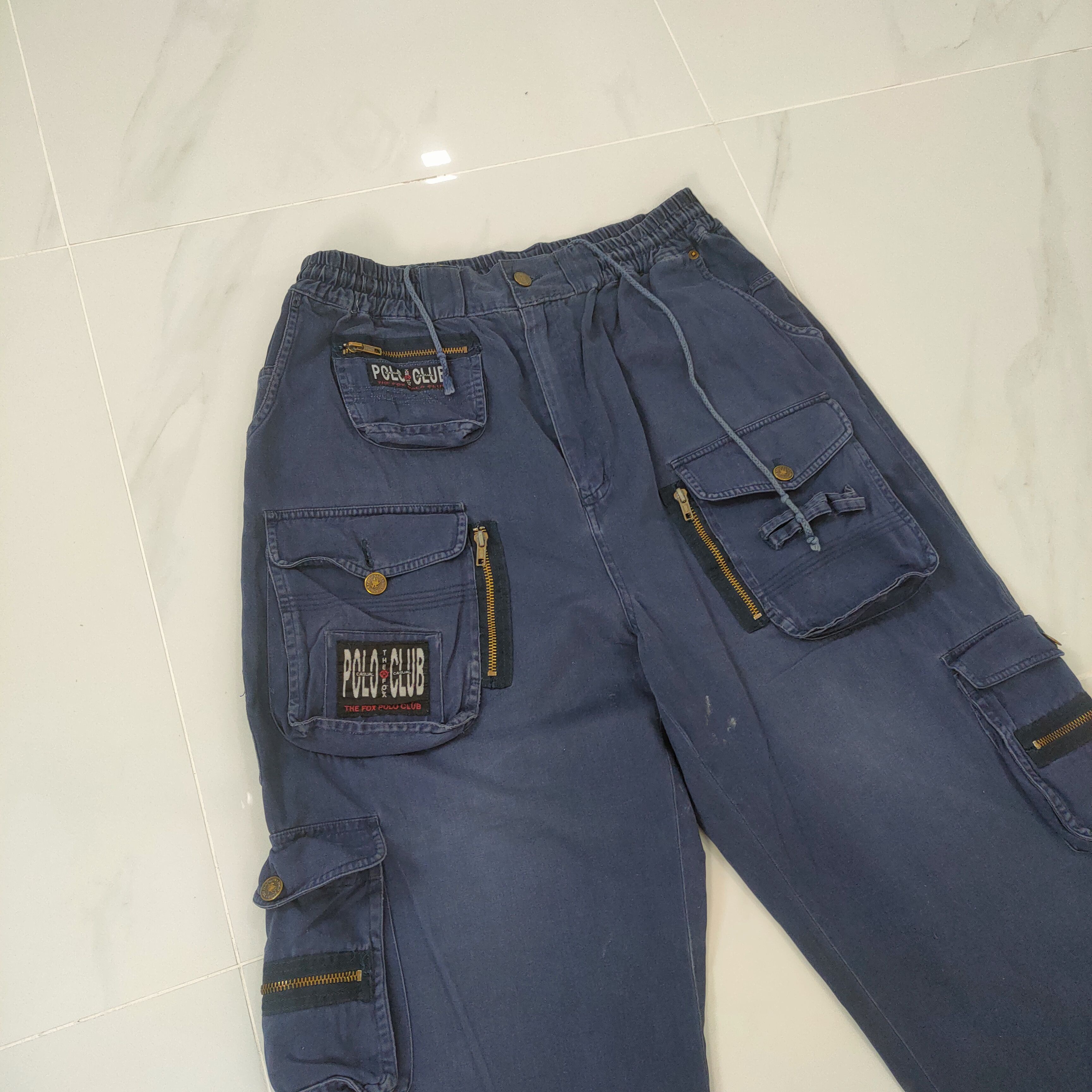 Japanese Brand × Vintage POLO CLUB SPRING WAIST FADED DISTRESSED CARGO PANTS Size US 34 / EU 50 - 8 Thumbnail