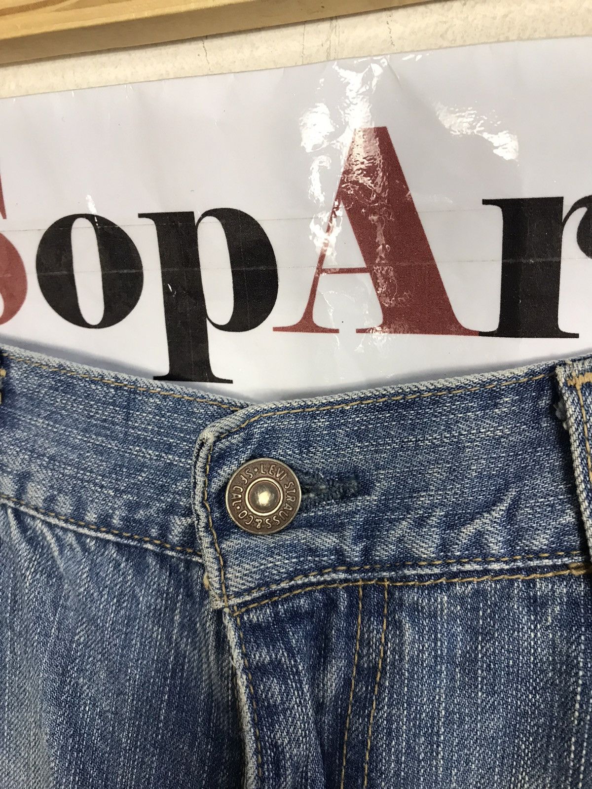 Japanese Brand × Levi's Vintage Levi’s Red Loop 505 Light Wash Jeans Design Size US 31 - 7 Thumbnail