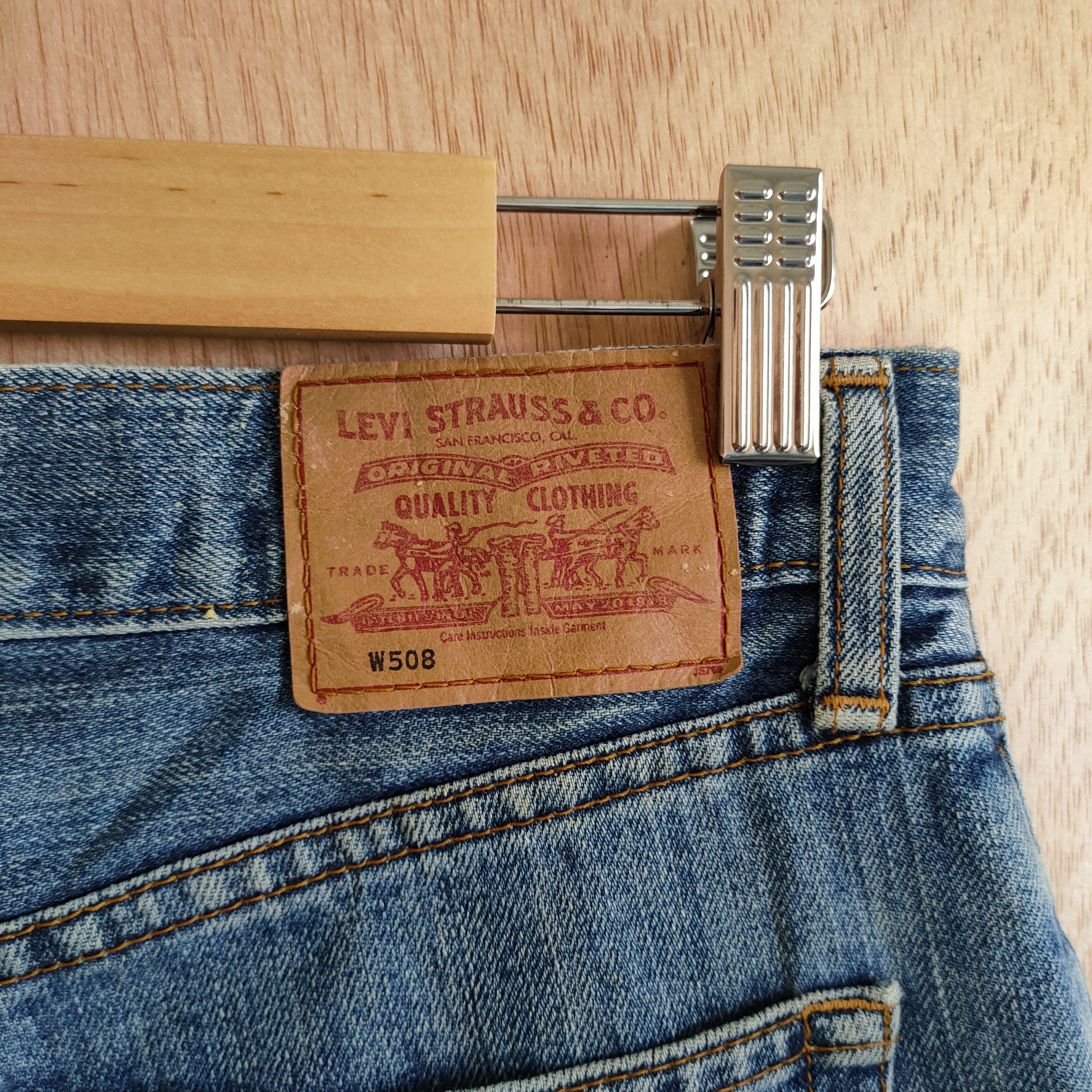 Levi's Vintage Clothing LEVI'S 508 DENIM JEAN /DISTRESSED KNEE/ FADED Size US 30 / EU 46 - 5 Thumbnail