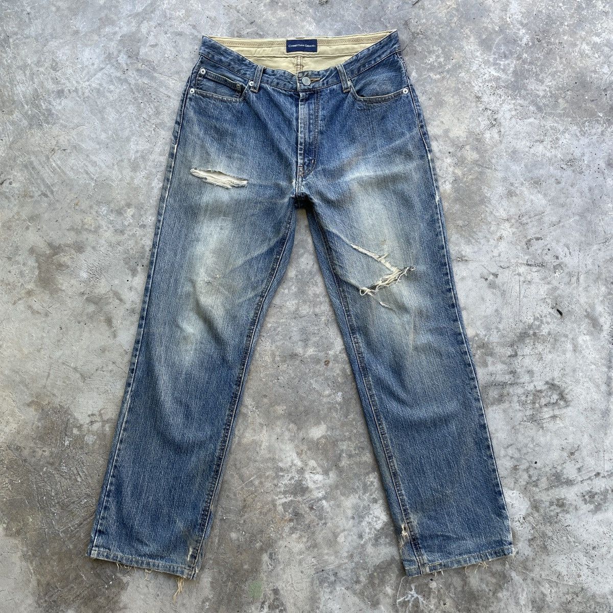 Vintage W30💥 Vintage Christian Orani Distressed Jeans Denim Pants Size US 30 / EU 46 - 1 Thumbnail