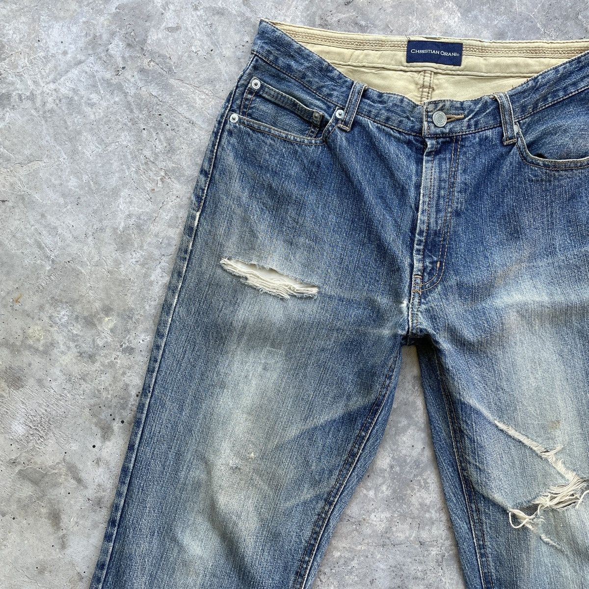 Vintage W30💥 Vintage Christian Orani Distressed Jeans Denim Pants Size US 30 / EU 46 - 2 Thumbnail