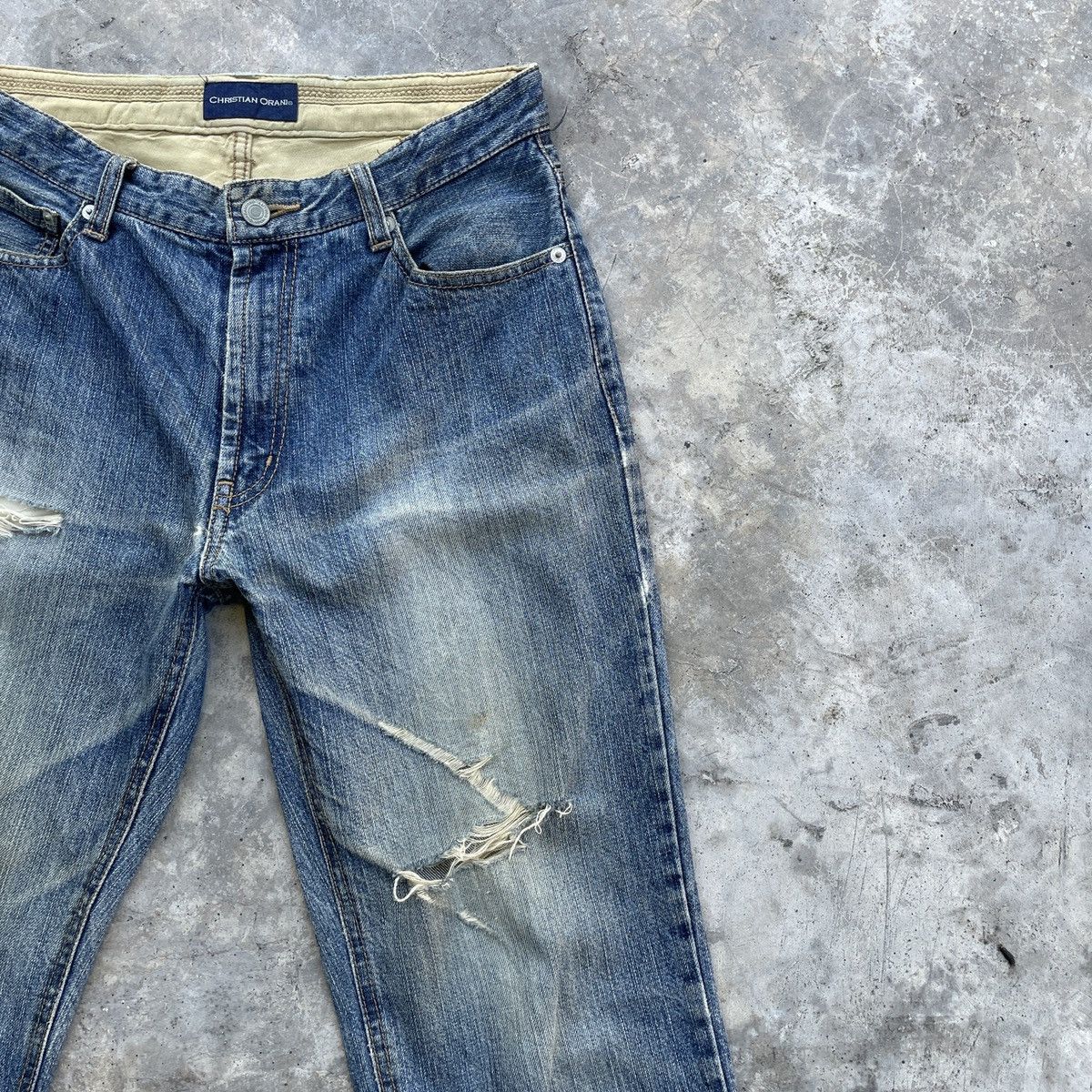 Vintage W30💥 Vintage Christian Orani Distressed Jeans Denim Pants Size US 30 / EU 46 - 3 Thumbnail
