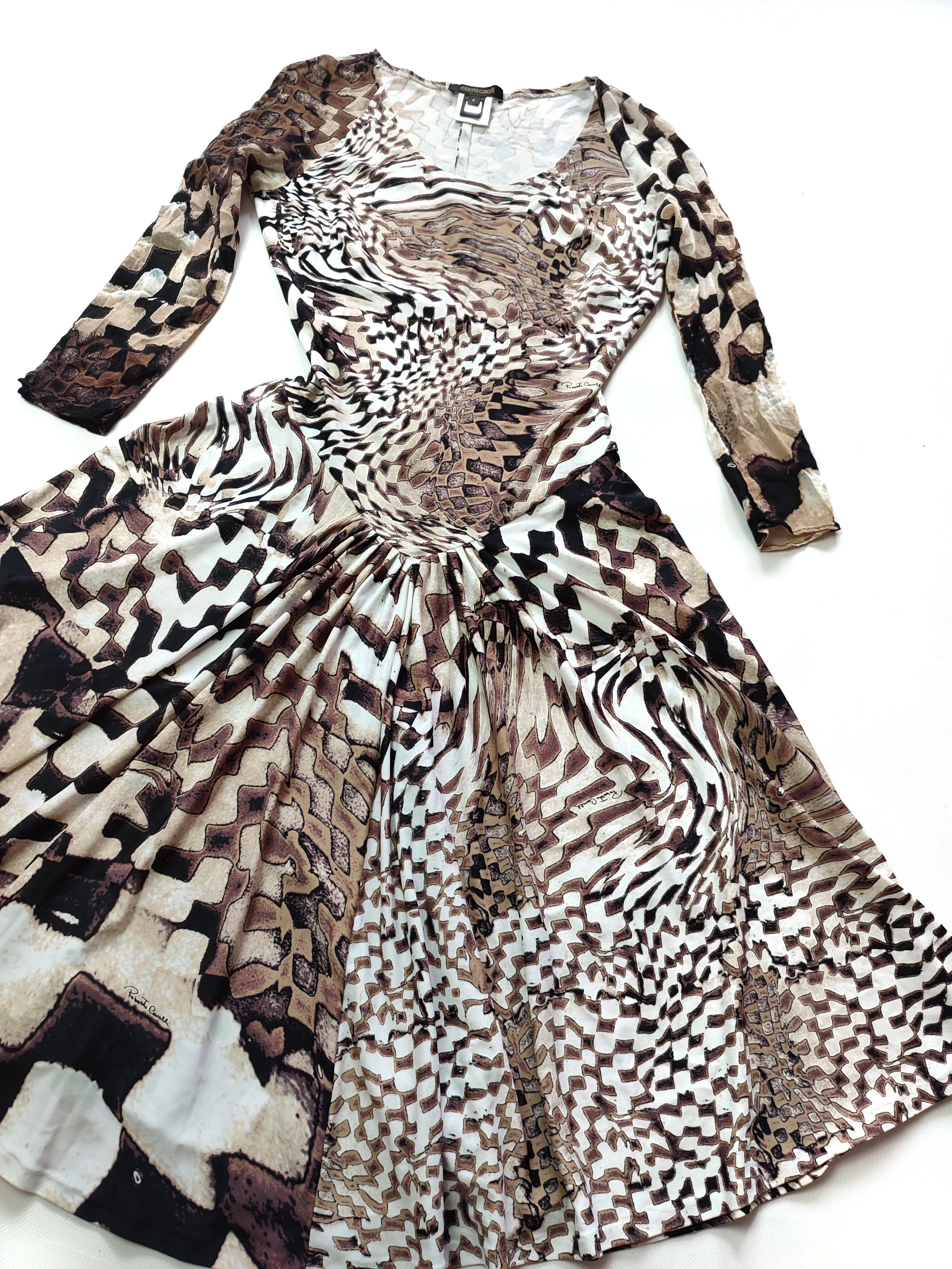Just Cavalli Vintage Roberto Cavalli Fall 2003 Silk Dress Size S / US 4 / IT 40 - 2 Thumbnail