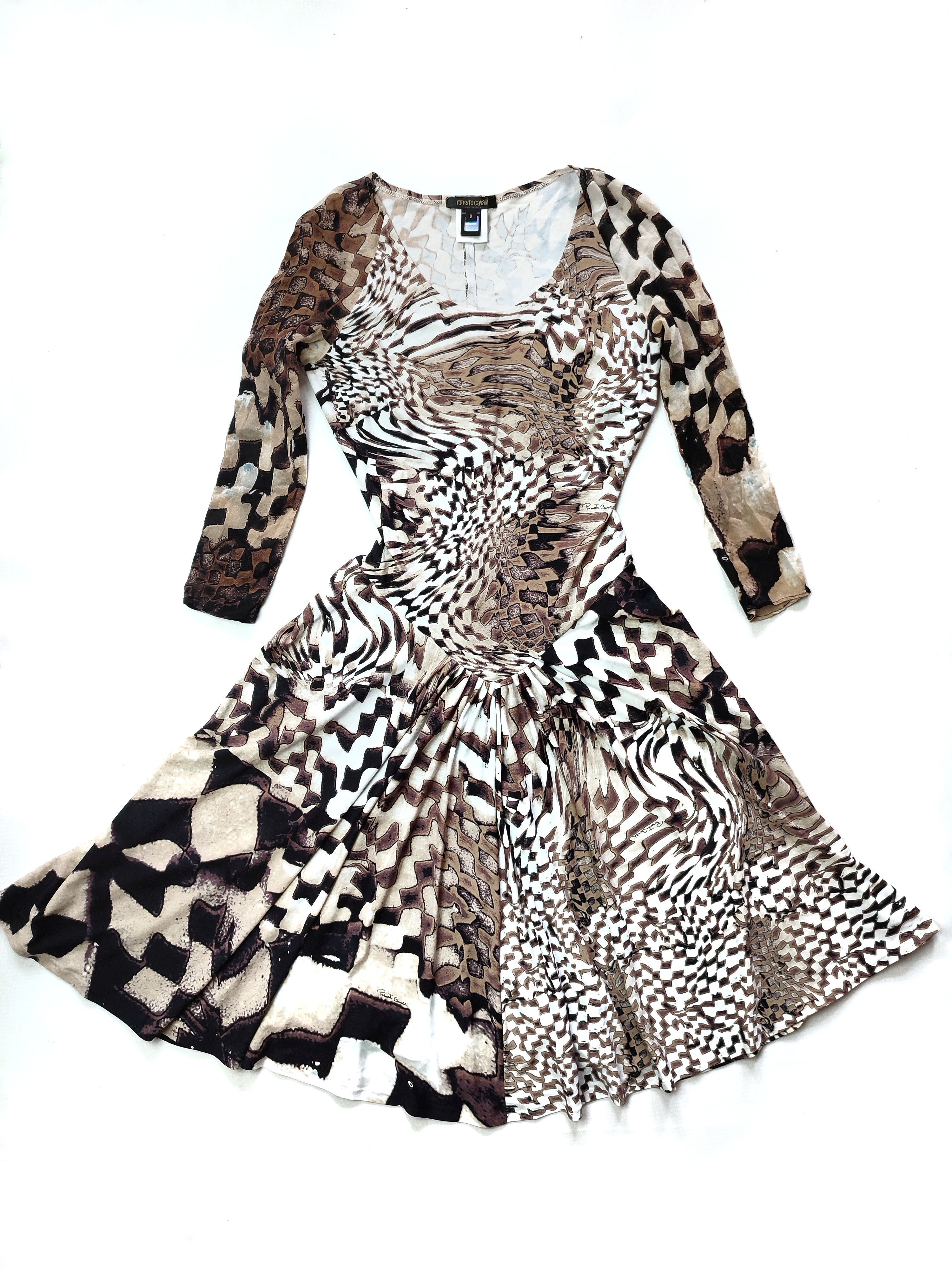 Just Cavalli Vintage Roberto Cavalli Fall 2003 Silk Dress Size S / US 4 / IT 40 - 3 Thumbnail