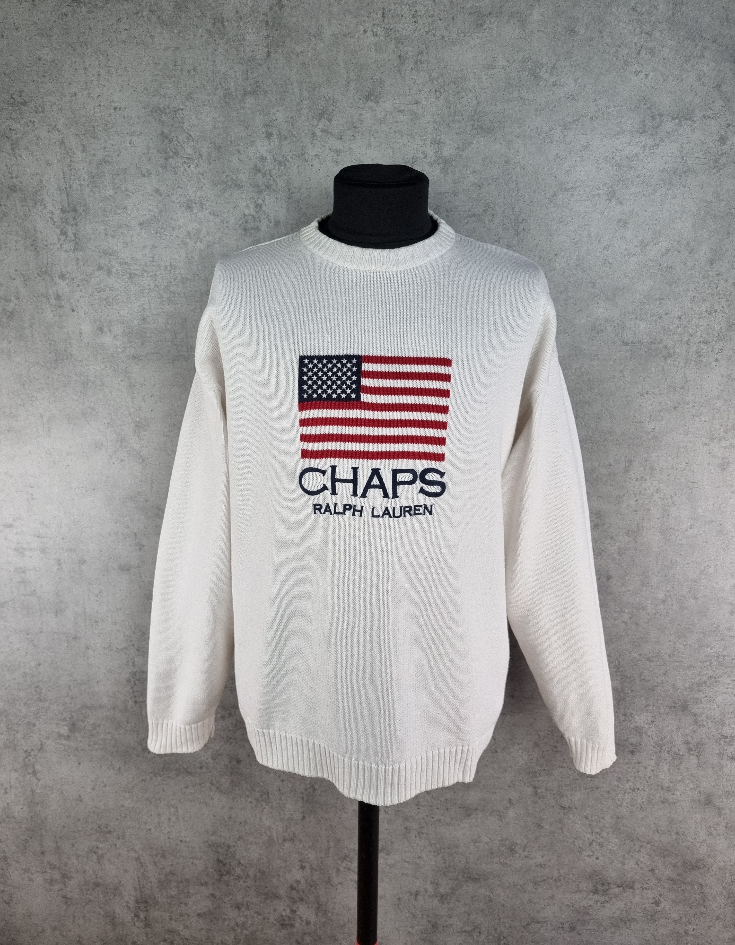 image of Chaps Ralph Lauren x Coloured Cable Knit Sweater Design Chaps By Ralph Laurent Sweater in White (Si