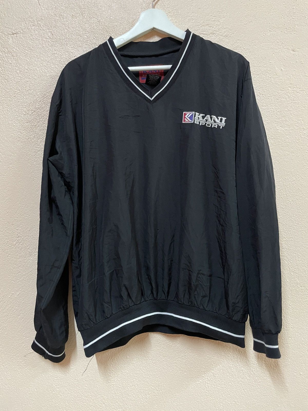 Karl Kani Vintage Karl Kani Hoodie Fleece Sweater V-neck embroidery Size US L / EU 52-54 / 3 - 4 Thumbnail