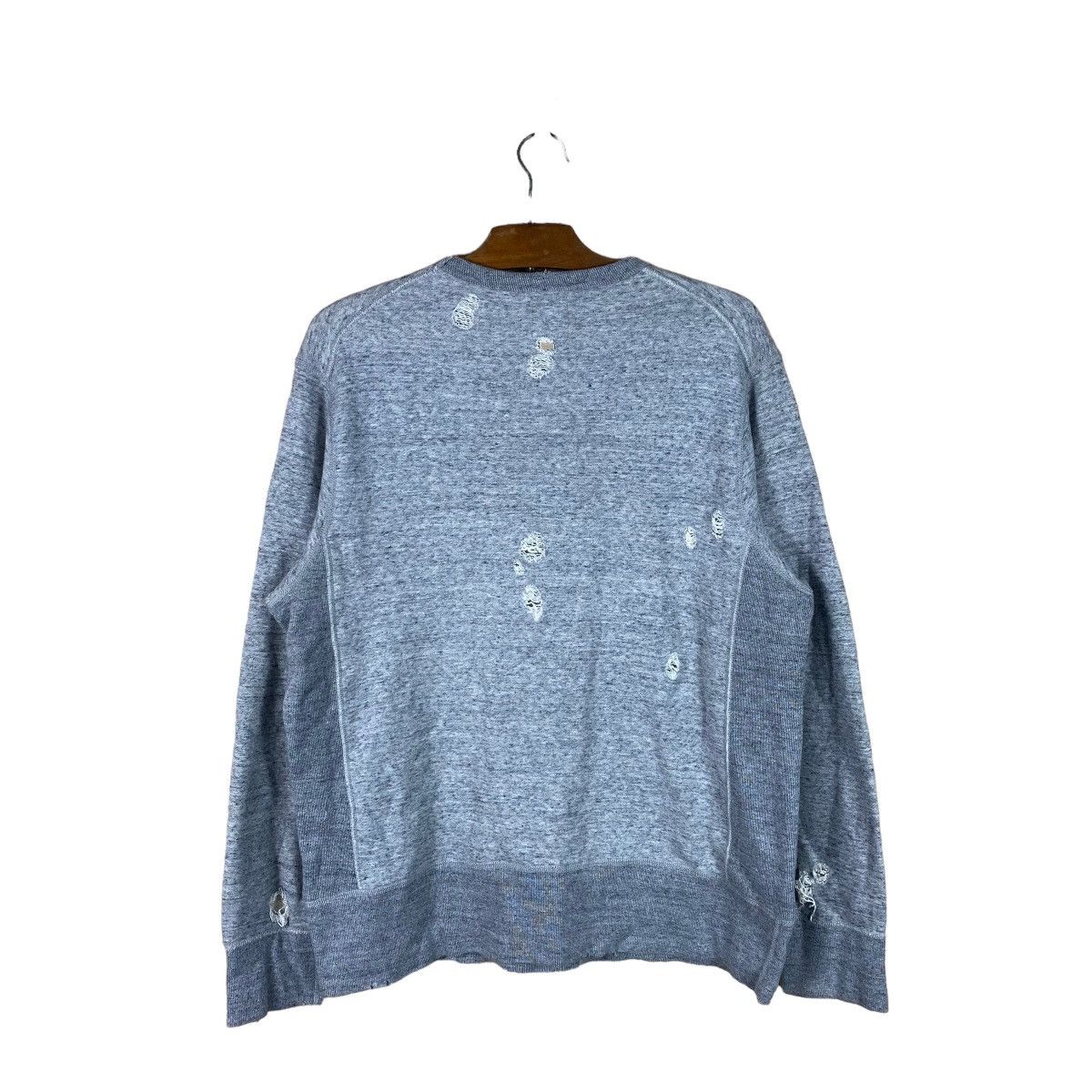 Sanca MADE IN JAPAN SANCA RIPPED DESIGN CREWNECK SWEATSHIRT Size US M / EU 48-50 / 2 - 2 Thumbnail
