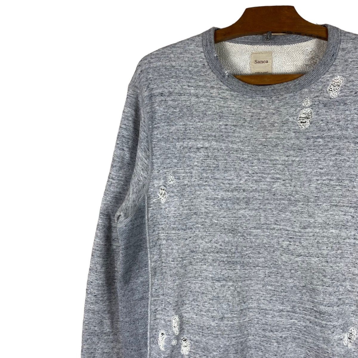 Sanca MADE IN JAPAN SANCA RIPPED DESIGN CREWNECK SWEATSHIRT Size US M / EU 48-50 / 2 - 6 Thumbnail