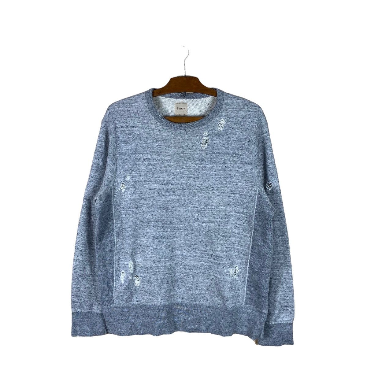 Sanca MADE IN JAPAN SANCA RIPPED DESIGN CREWNECK SWEATSHIRT Size US M / EU 48-50 / 2 - 1 Thumbnail