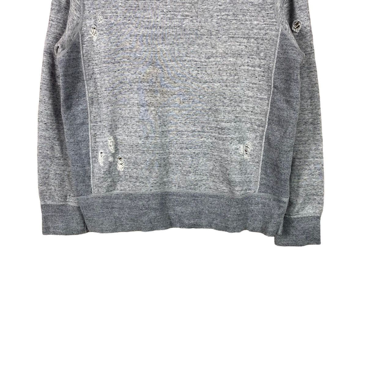 Sanca MADE IN JAPAN SANCA RIPPED DESIGN CREWNECK SWEATSHIRT Size US M / EU 48-50 / 2 - 4 Thumbnail