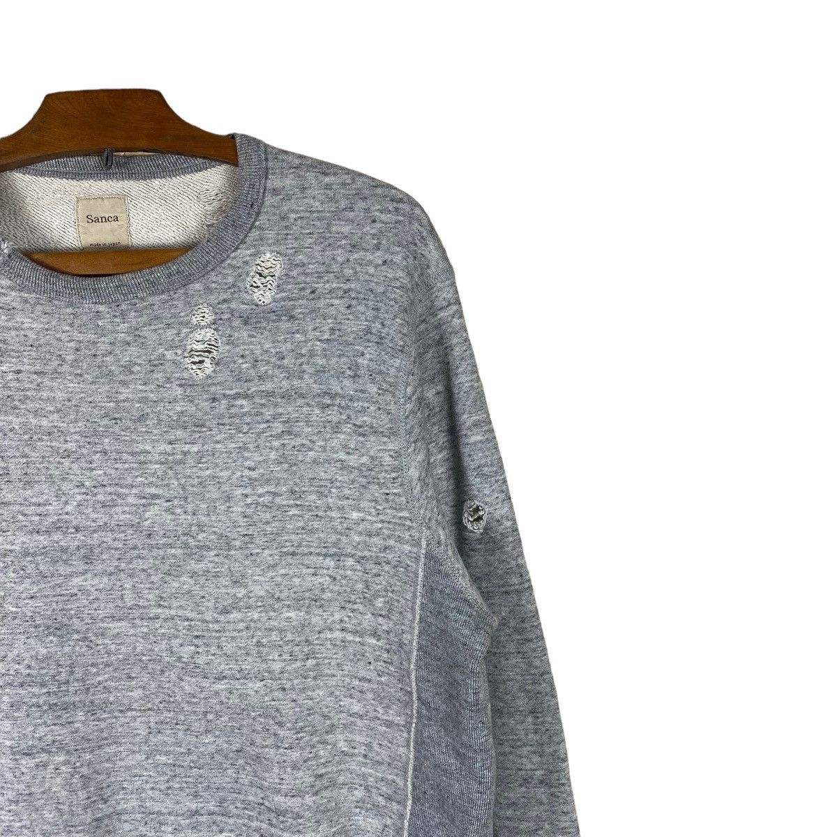 Sanca MADE IN JAPAN SANCA RIPPED DESIGN CREWNECK SWEATSHIRT Size US M / EU 48-50 / 2 - 5 Thumbnail