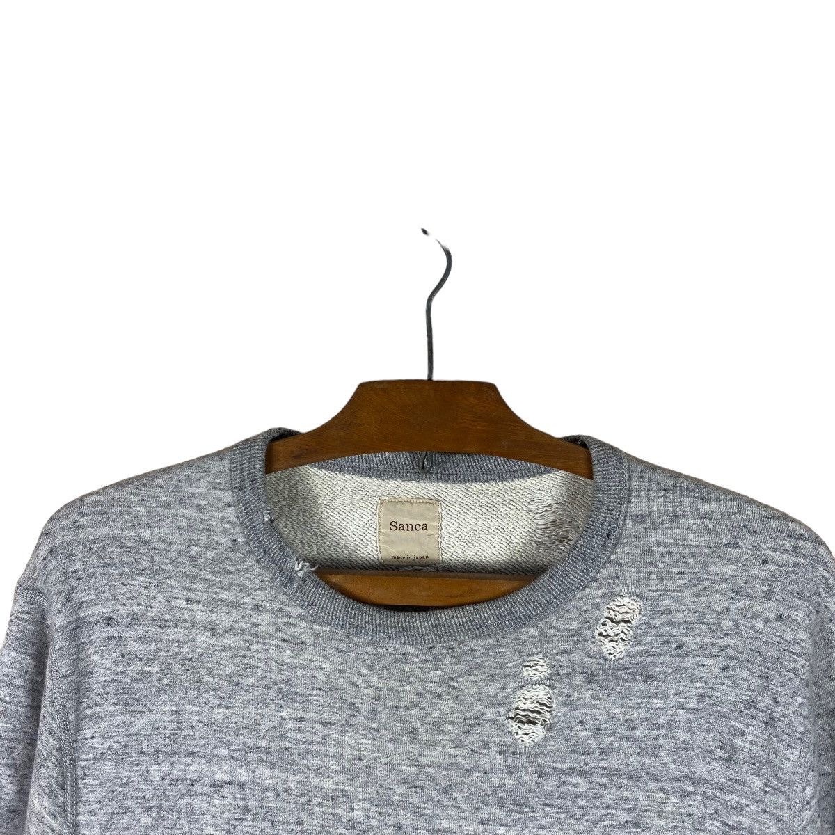 Sanca MADE IN JAPAN SANCA RIPPED DESIGN CREWNECK SWEATSHIRT Size US M / EU 48-50 / 2 - 3 Thumbnail