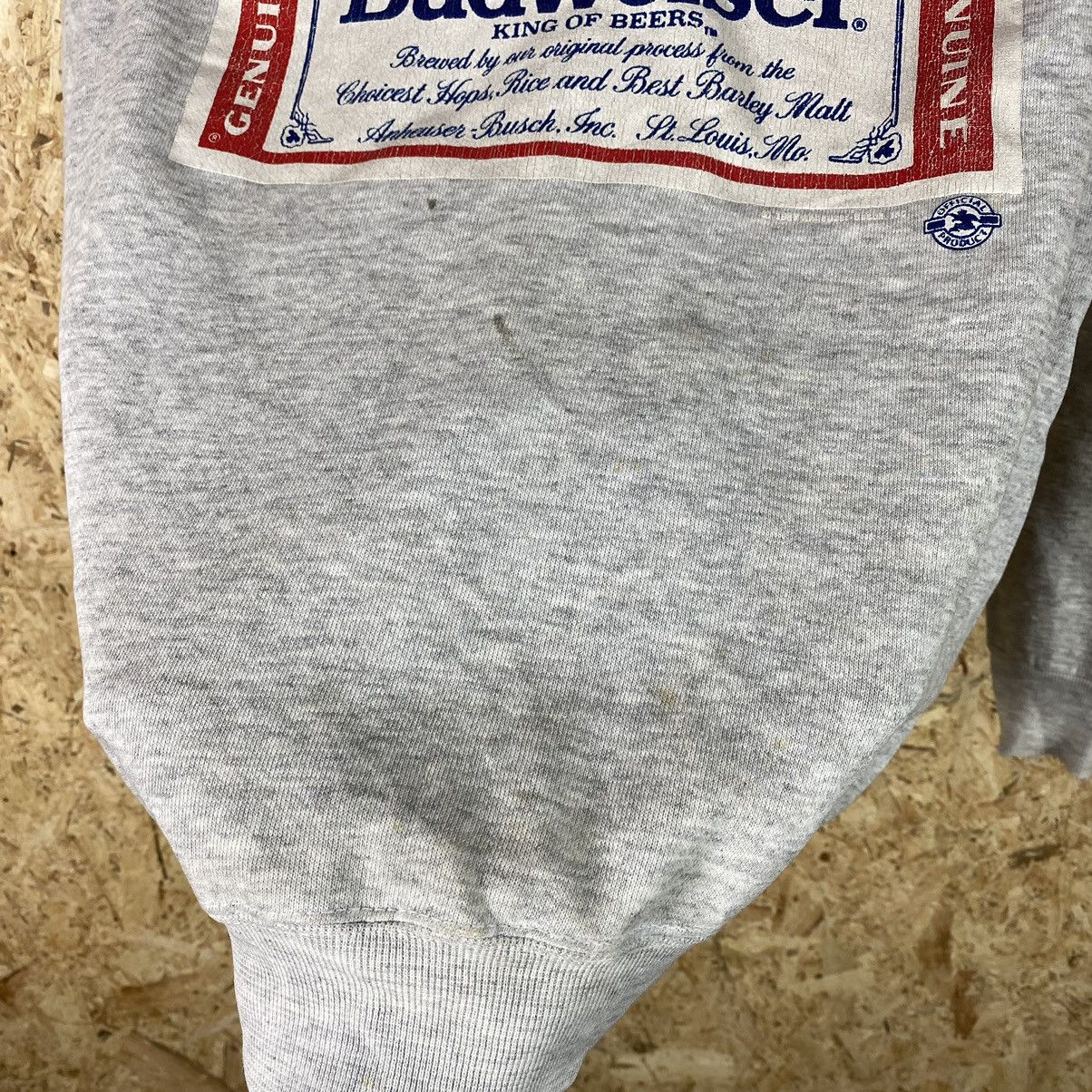 Budweiser × Vintage VINTAGE BUDWEISER DISTRESSED SWEATSHIRT Size US L / EU 52-54 / 3 - 7 Thumbnail