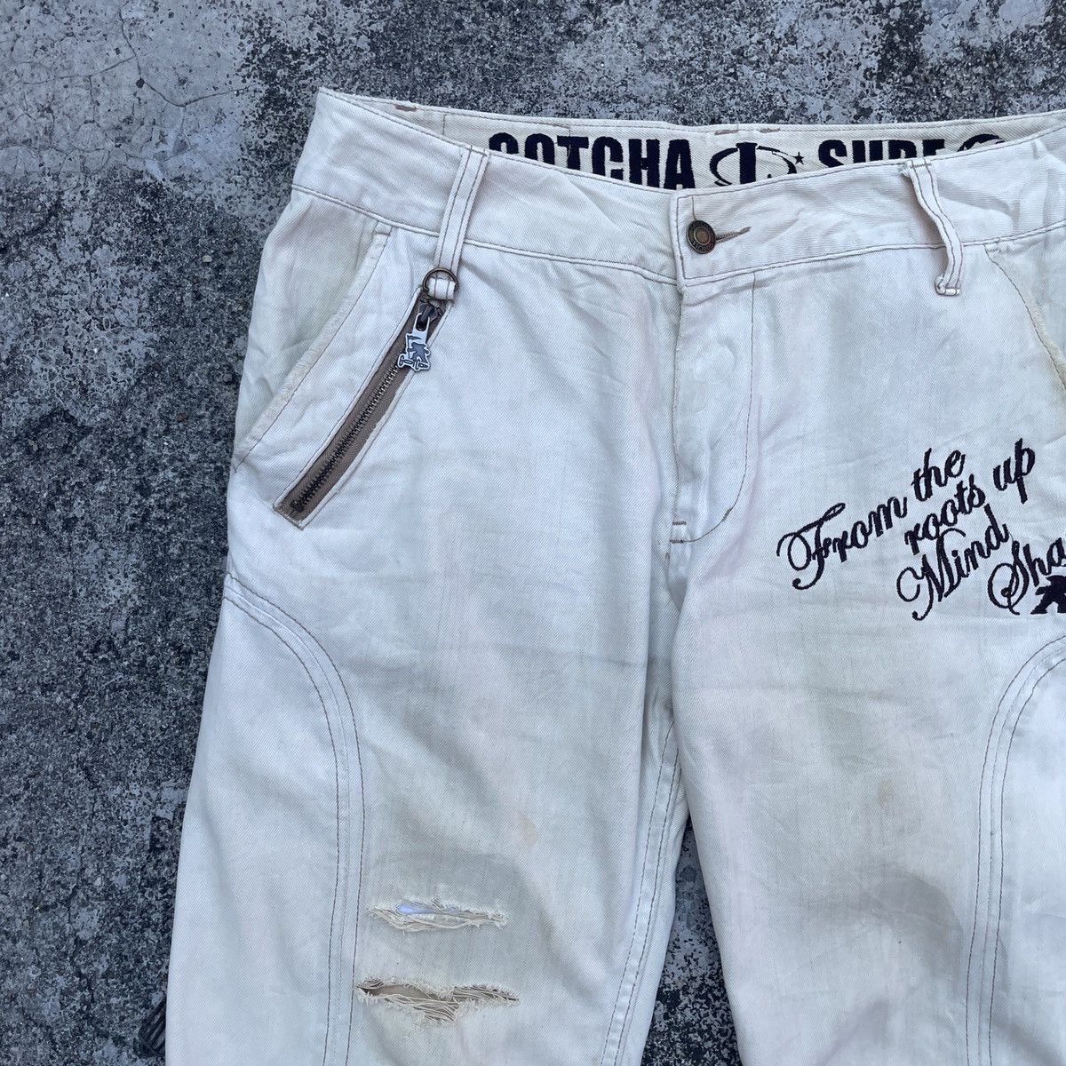 Gotcha Vintage Gotcha Surfwear Embroidery Logo Distressed Pants Size US 34 / EU 50 - 9 Thumbnail