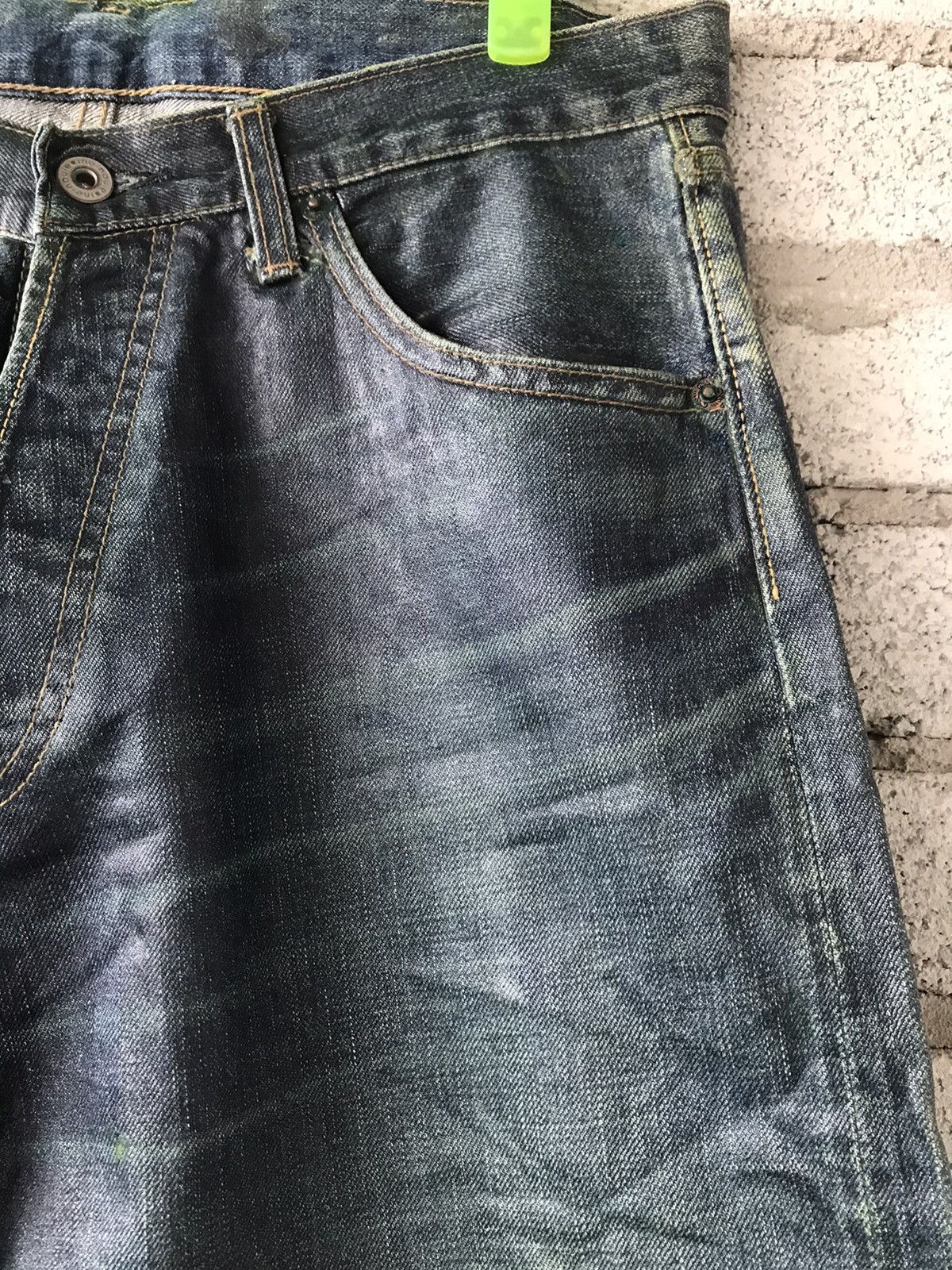 Japanese Brand × Vintage Unbrand Japanese Brand Selvedge Waxed Jeans Size US 33 - 5 Thumbnail