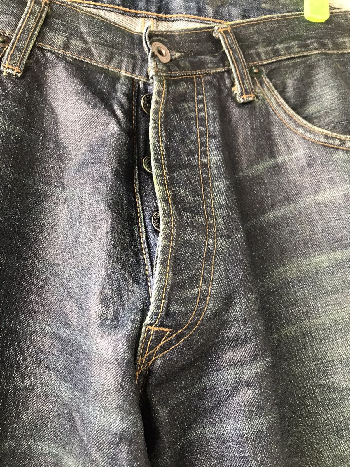 Japanese Brand × Vintage Unbrand Japanese Brand Selvedge Waxed Jeans Size US 33 - 6 Thumbnail