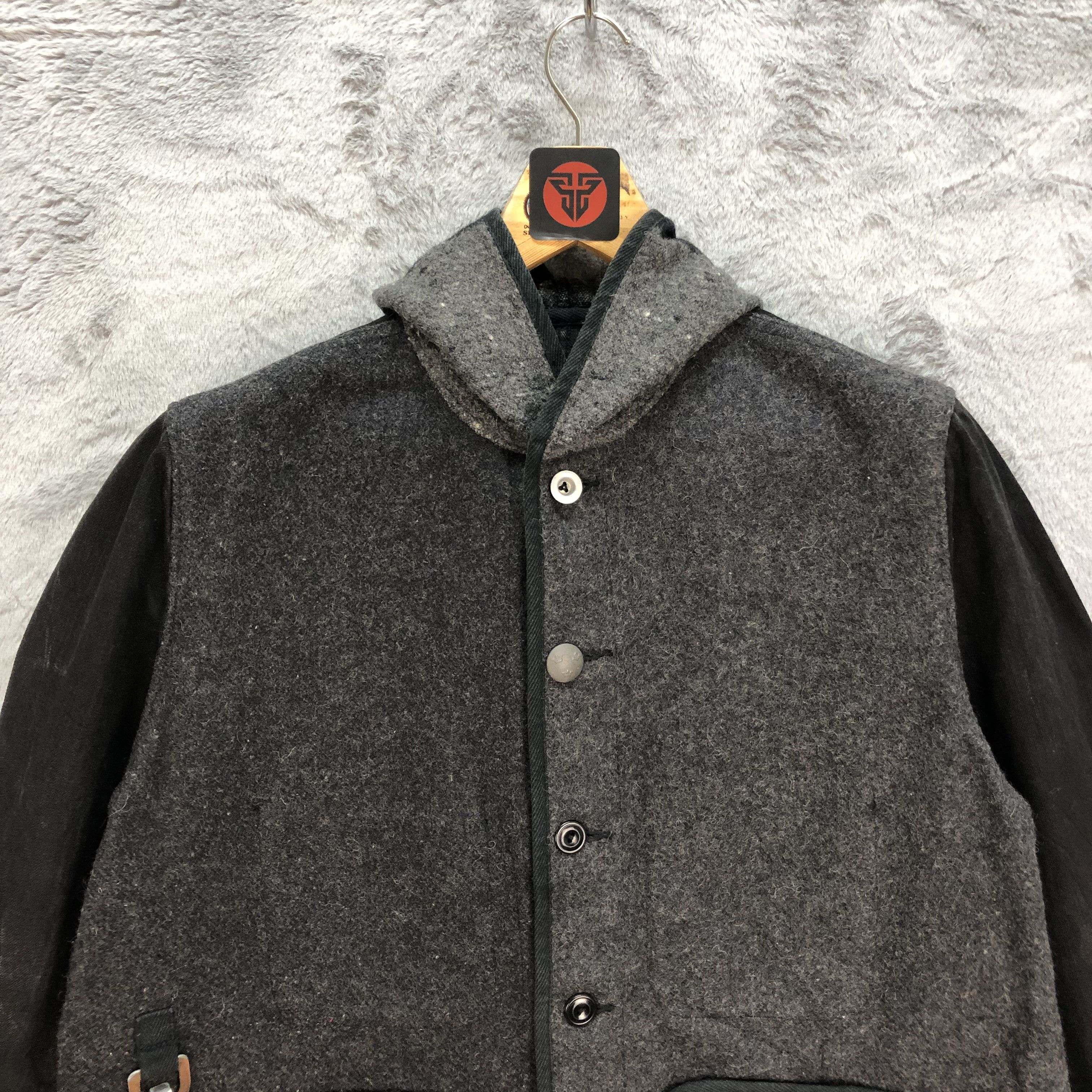 Vintage ARTE POVERA WOOL DENIM HYBRID HOODIE JACKET #6195-53 Size US M / EU 48-50 / 2 - 2 Thumbnail