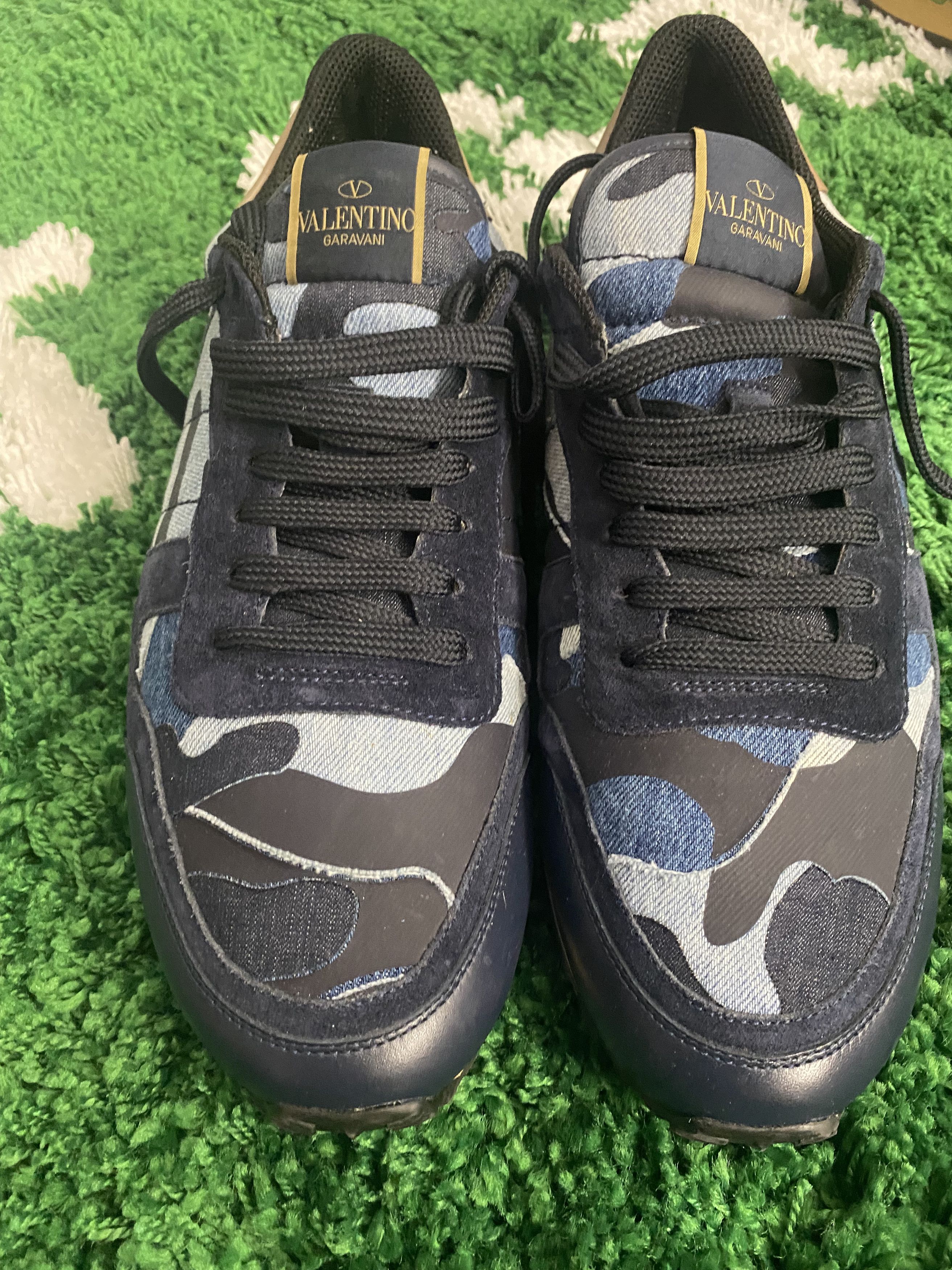 image of Valentino Garavani Denim Runners Shoes in Blue Denim, Men's (Size 11)