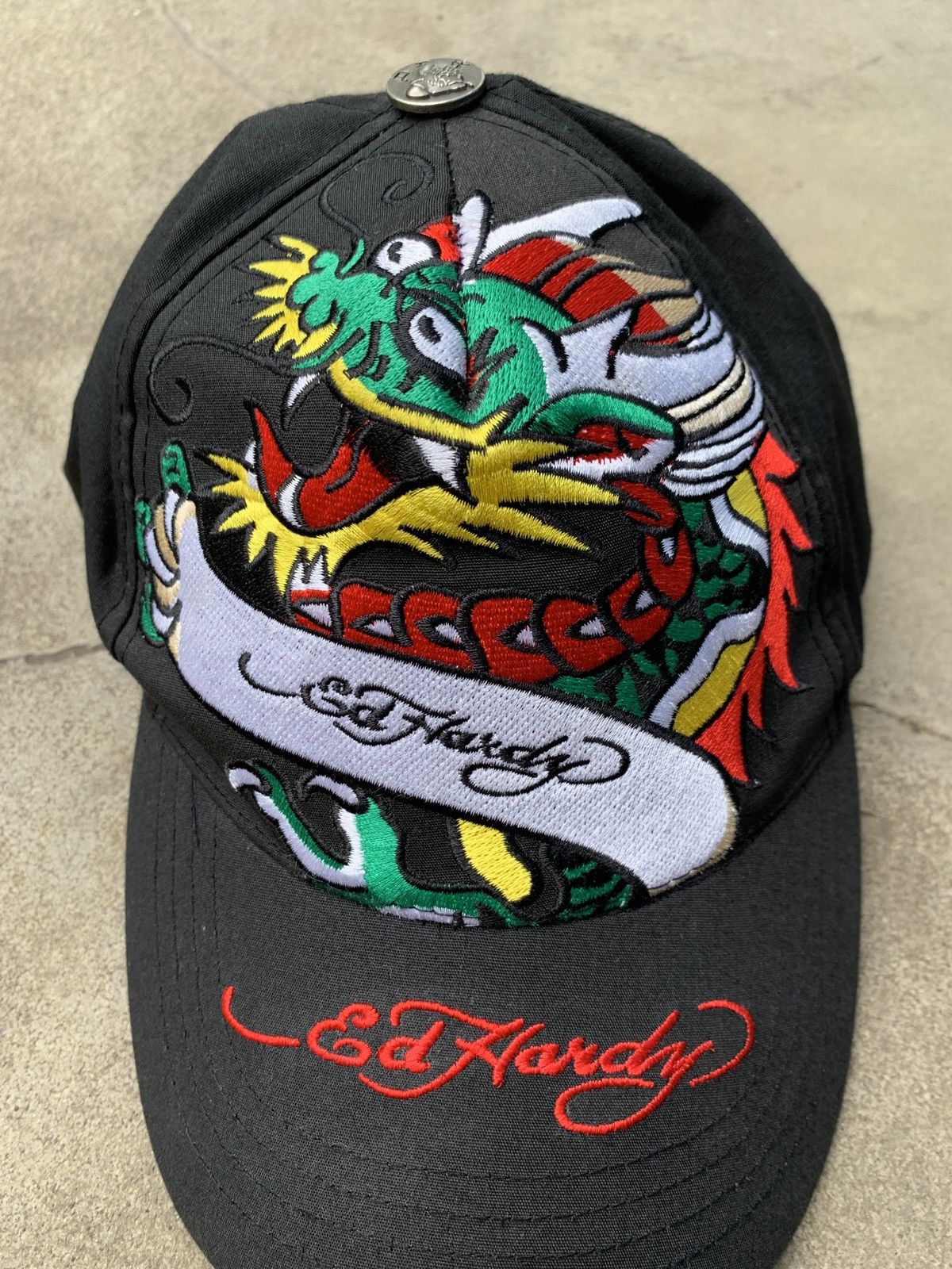 Ed Hardy Ed Hardy Dragon Trucker Hat Cap y2k hype streetwear USA Size ONE SIZE - 5 Thumbnail