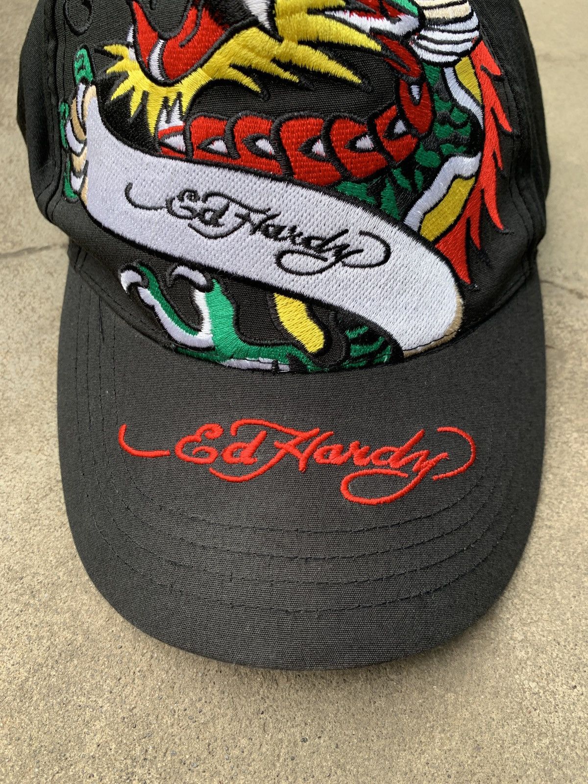 Ed Hardy Ed Hardy Dragon Trucker Hat Cap y2k hype streetwear USA Size ONE SIZE - 4 Thumbnail